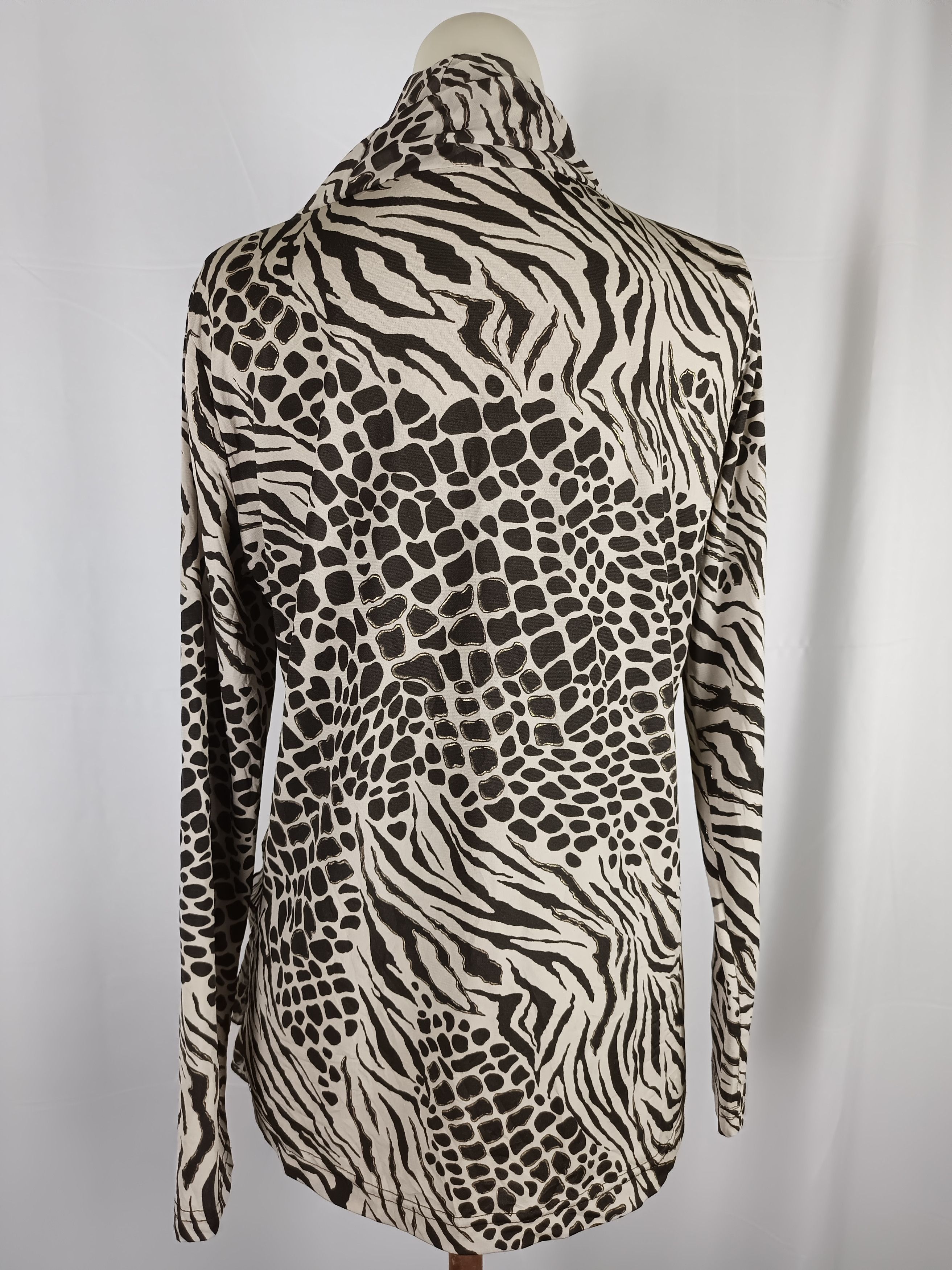 Japanese Brand Women leopard blouse animal print cowl neck Size L / US 10 / IT 46 - 3 Thumbnail