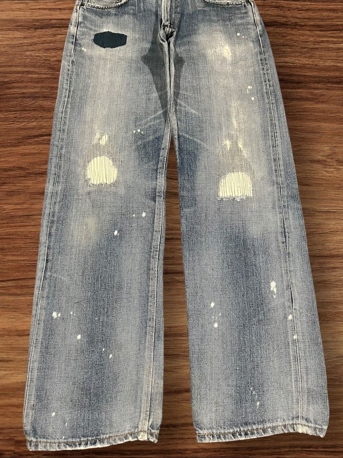 Edwin × Japanese Brand × Takeo Kikuchi Vintage Japanese Brand Edwin Paint Splattered Selvedge Jeans Size US 32 / EU 48 - 8 Thumbnail