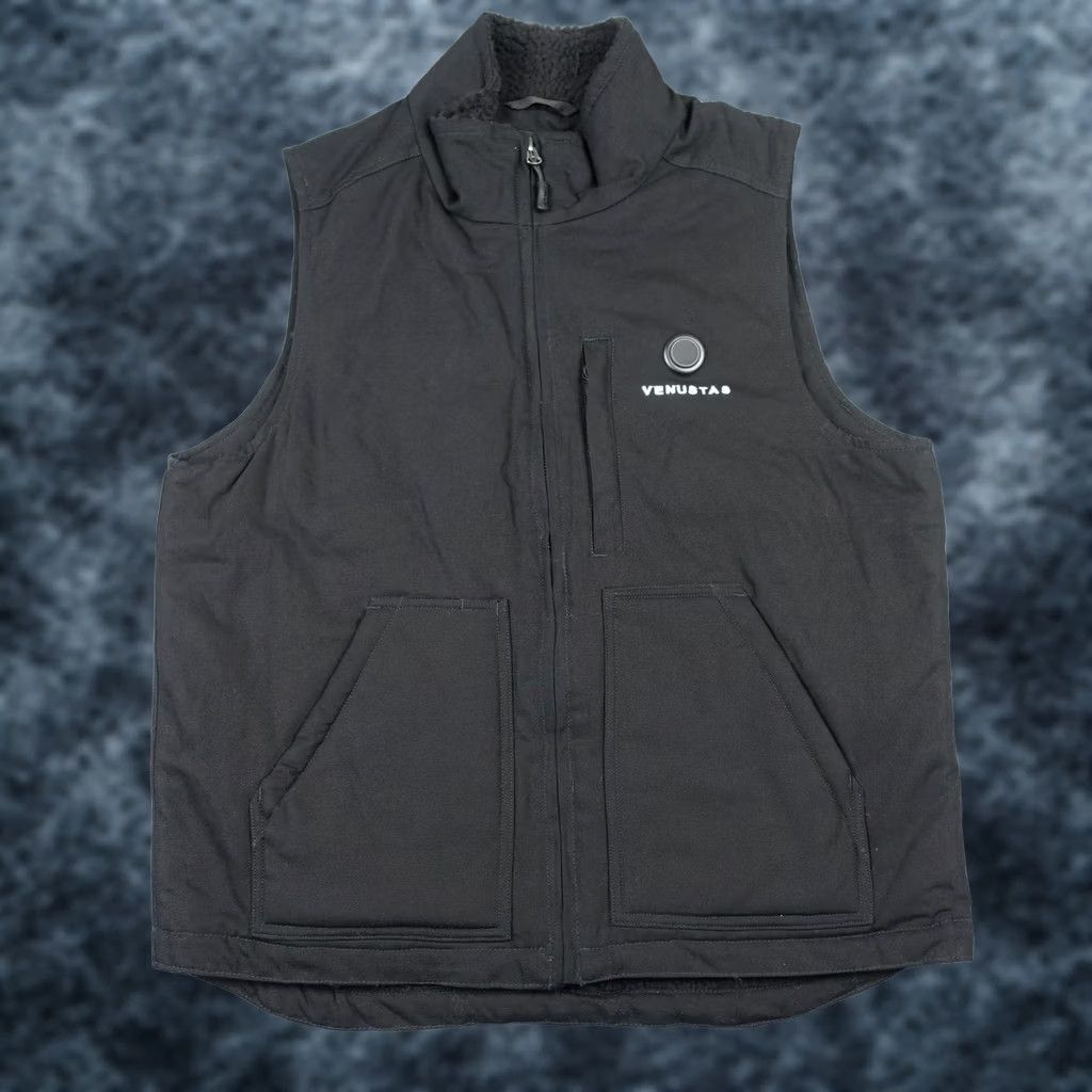 Vintage VENUSTAS Mens Heated Vest M Medium Black Canvas Puffer Lined M65 NO BATTERY Vest/Coat Style Puffer Jacket, Thermal, Zip, Pockets Ladies Mens? Size US M / EU 48-50 / 2 - 1 Thumbnail