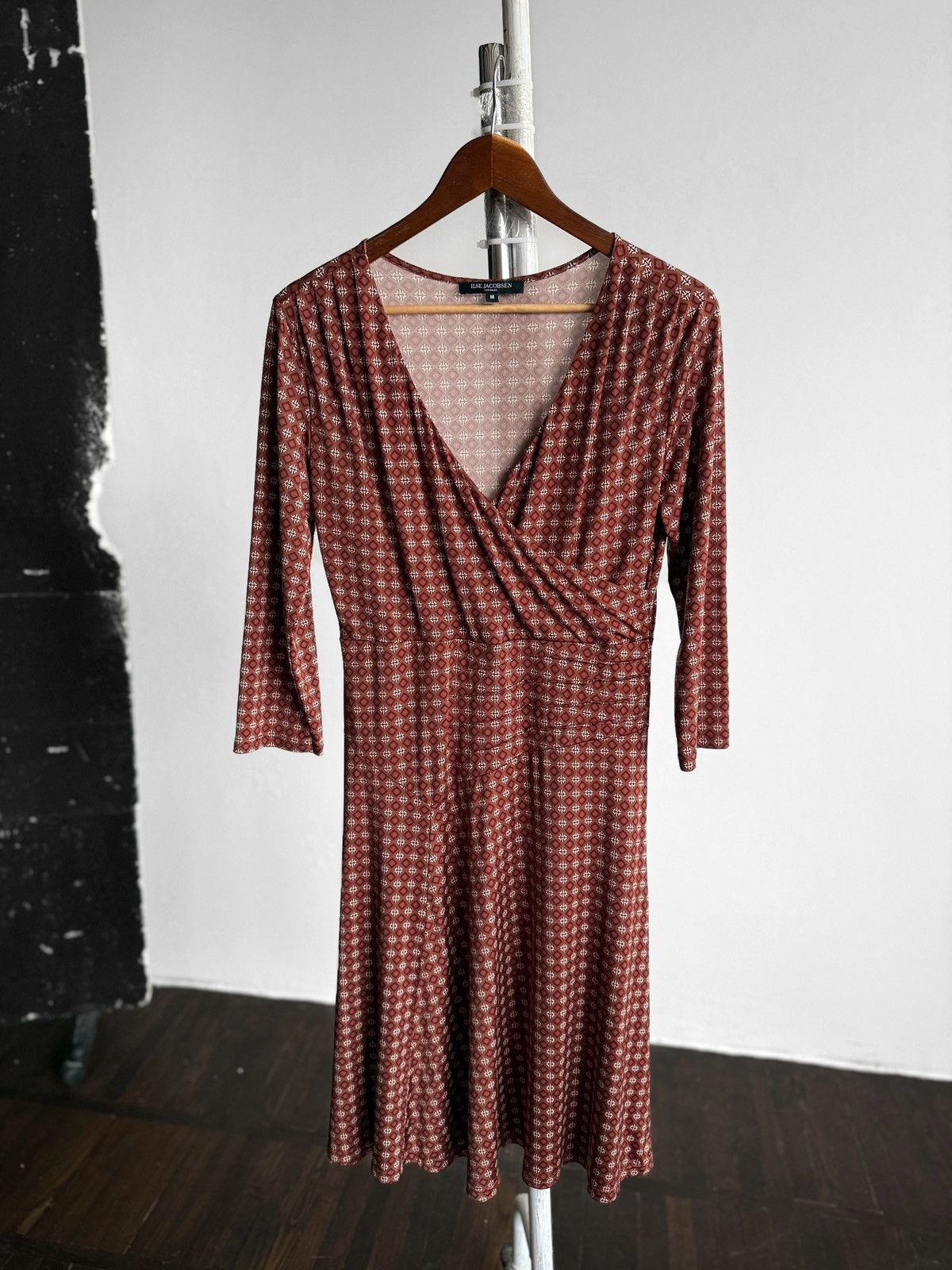 Ilse Jacobsen Ilse Jacobsen Hornbaek Womens Brown Geo Print Wrap Dress Size M / US 6-8 / IT 42-44 - 1 Thumbnail