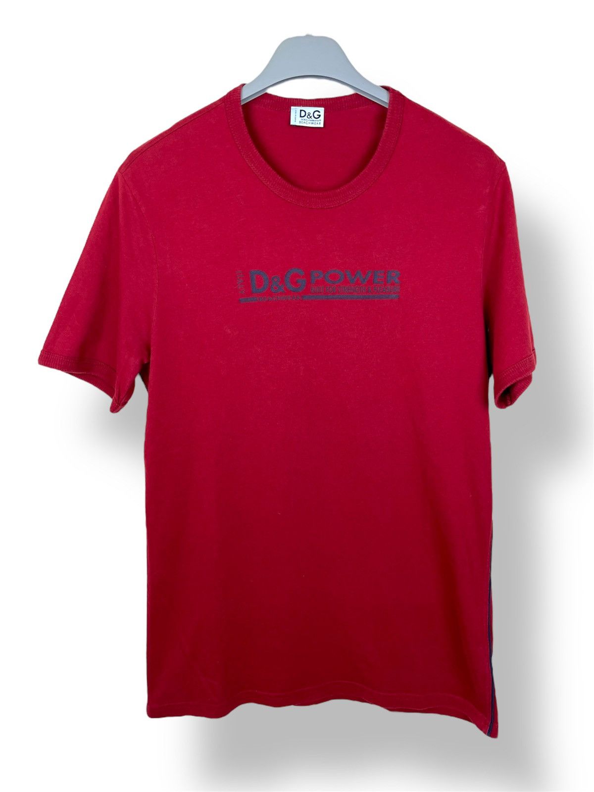 Dolce & Gabbana Vintage D&G Power Red Logo T-Shirt – Made in Italy (M) Size US M / EU 48-50 / 2 - 1 Thumbnail