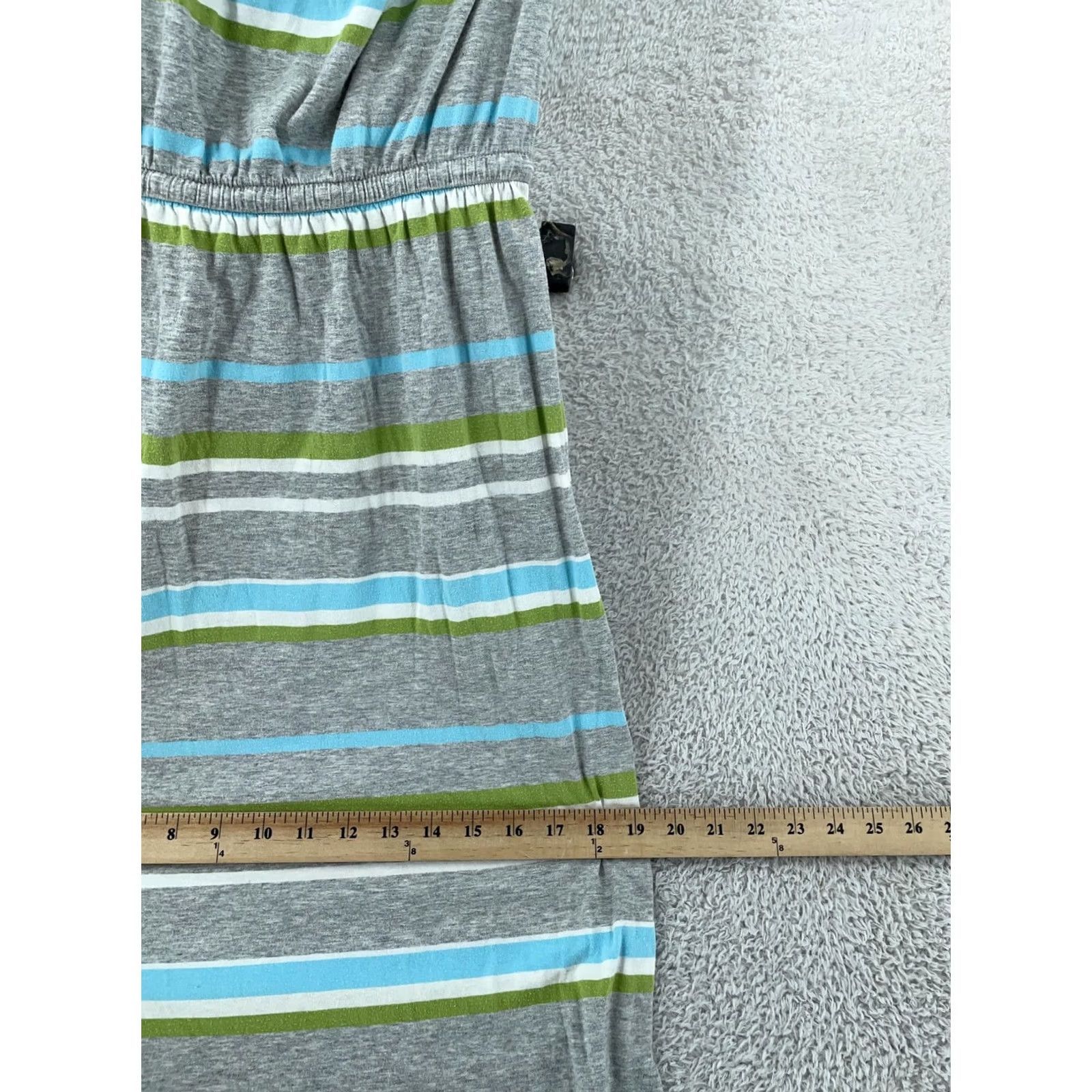 Banana Republic Banana Republic Maxi Dress Womens XS Gray Striped Boho Tie Waist Spaghetti Strap Size XS / US 0-2 / IT 36-38 - 7 Thumbnail