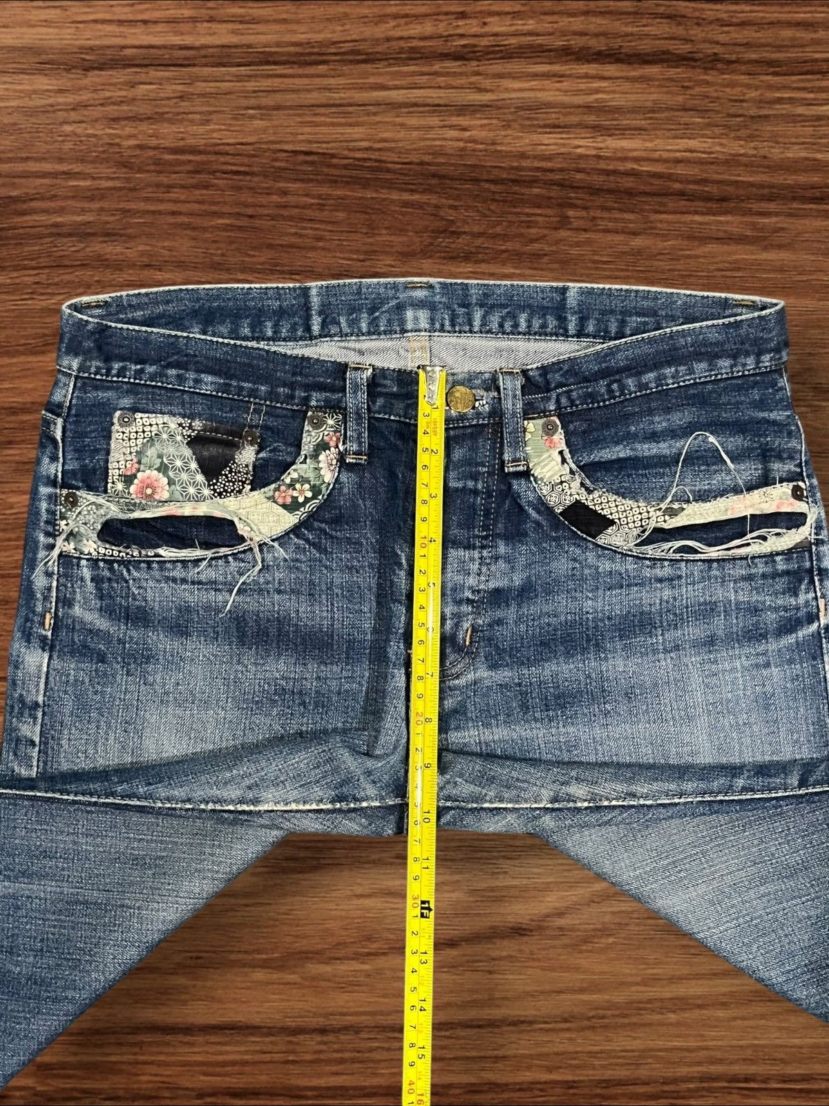 Japanese Brand × Le Grande Bleu (L.G.B.) × Takeo Kikuchi Vintage Takeo Kikuchi Japan Sakura Sukajan Selvedge Jeans Size US 33 - 20 Thumbnail
