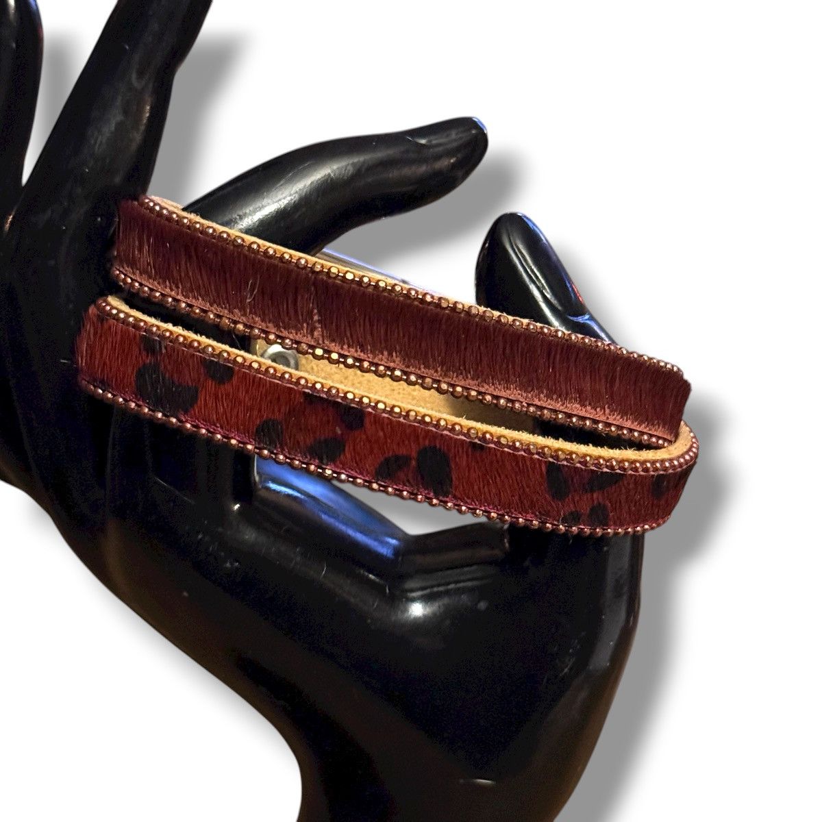 Other Leopard print leather fur wrap bracelet Size ONE SIZE - 4 Thumbnail