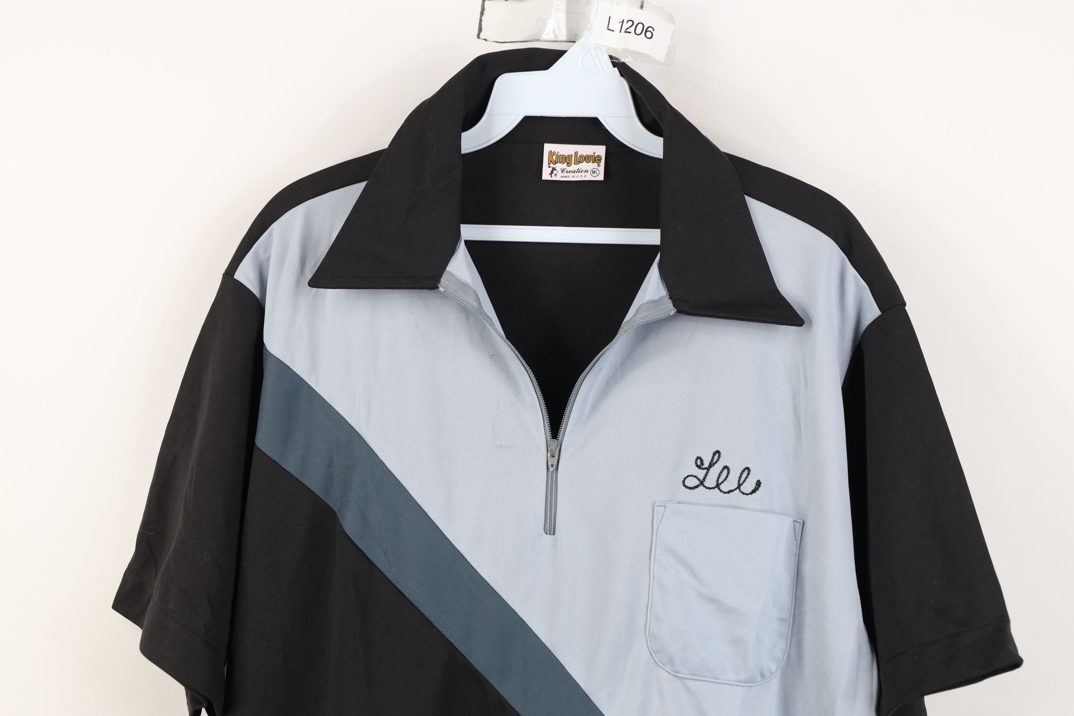 Vintage Vintage 60s 70s Rockabilly Collared Bowling Polo Jersey USA Size US M / EU 48-50 / 2 - 2 Thumbnail