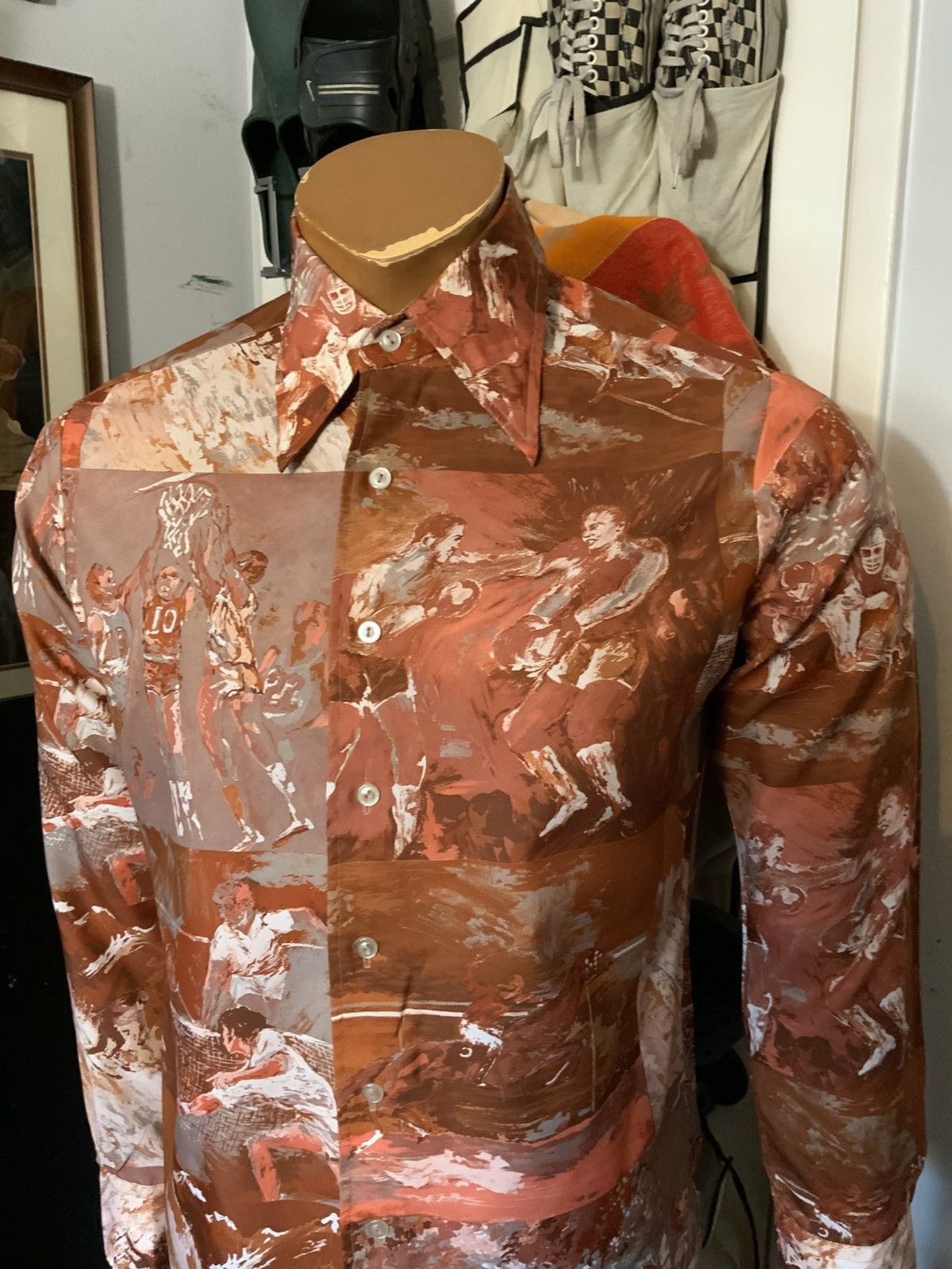 Playboy × Vintage Vintage 70s Chemise Et Cie Playboy Sports AOP Collage Shirt Size US S / EU 44-46 / 1 - 13 Thumbnail