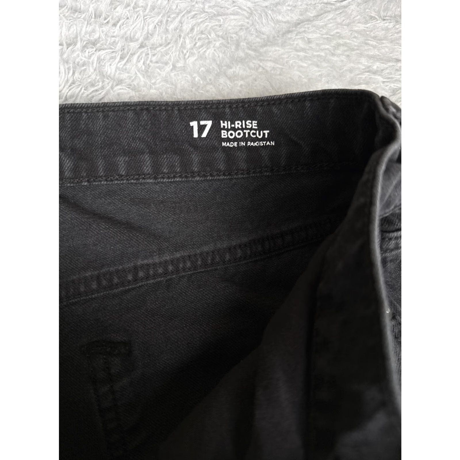 Vintage Arizona Jeans Women 17 Black Hi Rise Bootcut Distressed Ripped Denim Pants 36x32 Size 38" / US 16 / IT 52 - 7 Thumbnail