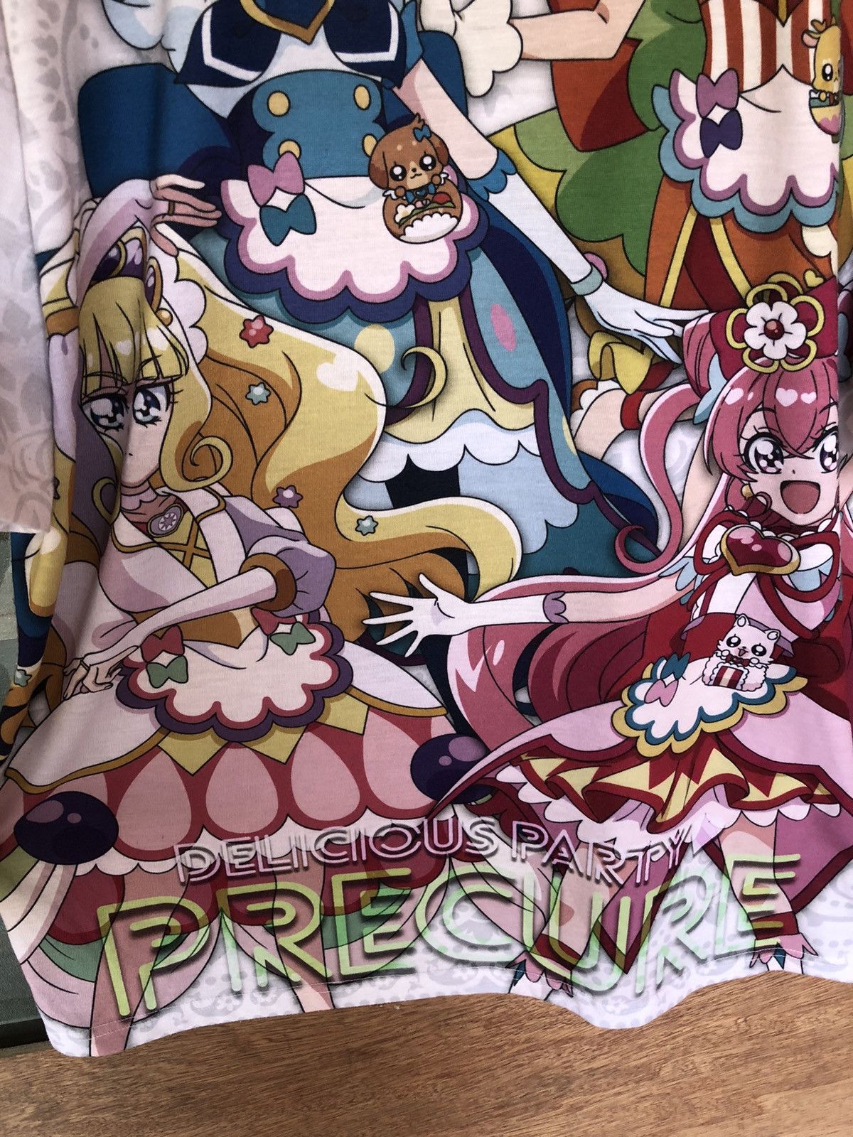 Anime Vintage Cospa Anime Delicious Party Pretty Cure Double Tee Size US XL / EU 56 / 4 - 11 Thumbnail