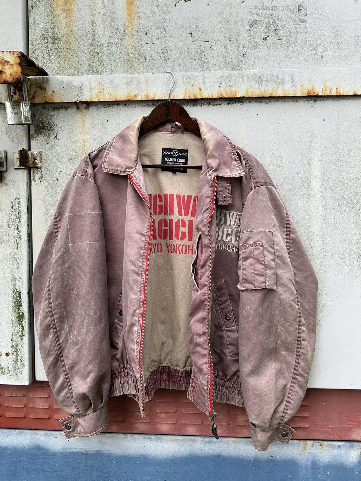 Vintage 👹Vintage Faded Yellow Corn SLEDGE HAMMER Bomber Jacket Size US M / EU 48-50 / 2 - 8 Thumbnail