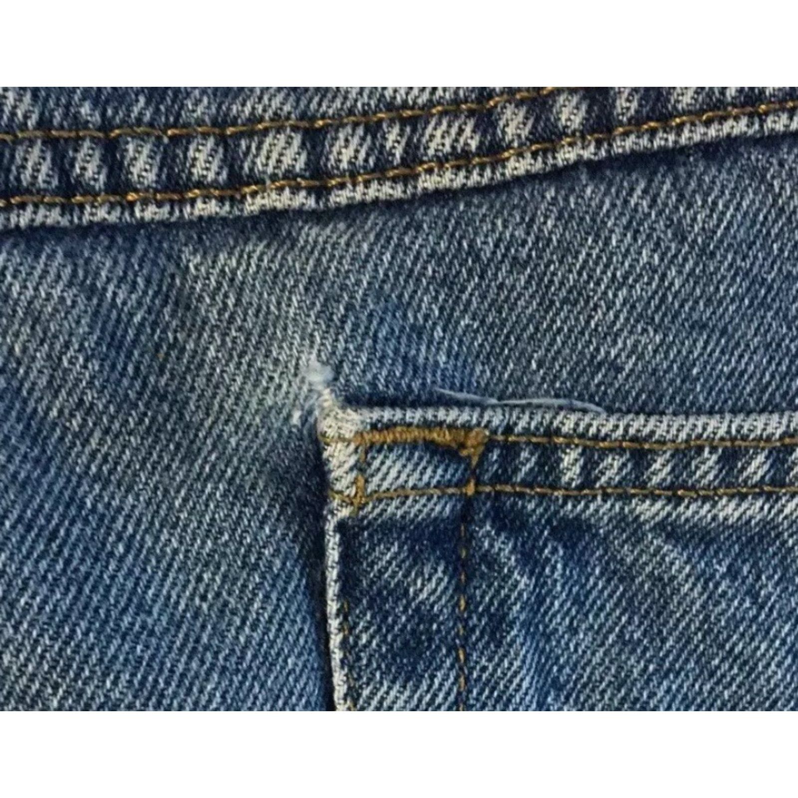 JNCO VINTAGE Anchor Blue Jeans Baggy 90s Grunge Skater Distressed Wide Leg 42 Blue Denim Men Jeans 32in Inseam Size US 42 / EU 58 - 6 Thumbnail