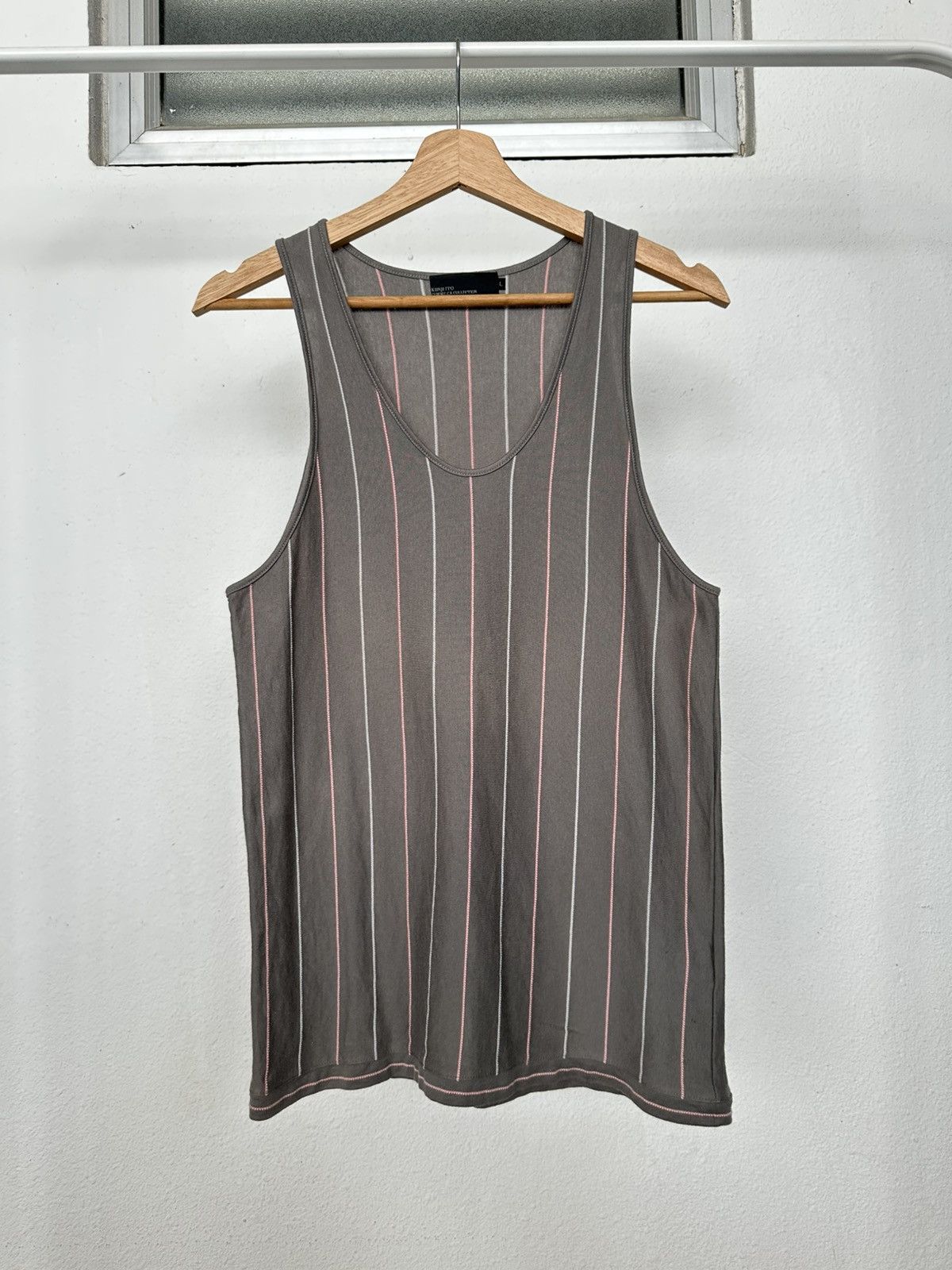 Japanese Brand 00’s Comme Ca Collection by Kenji Ito tank striped Size US M / EU 48-50 / 2 - 6 Thumbnail