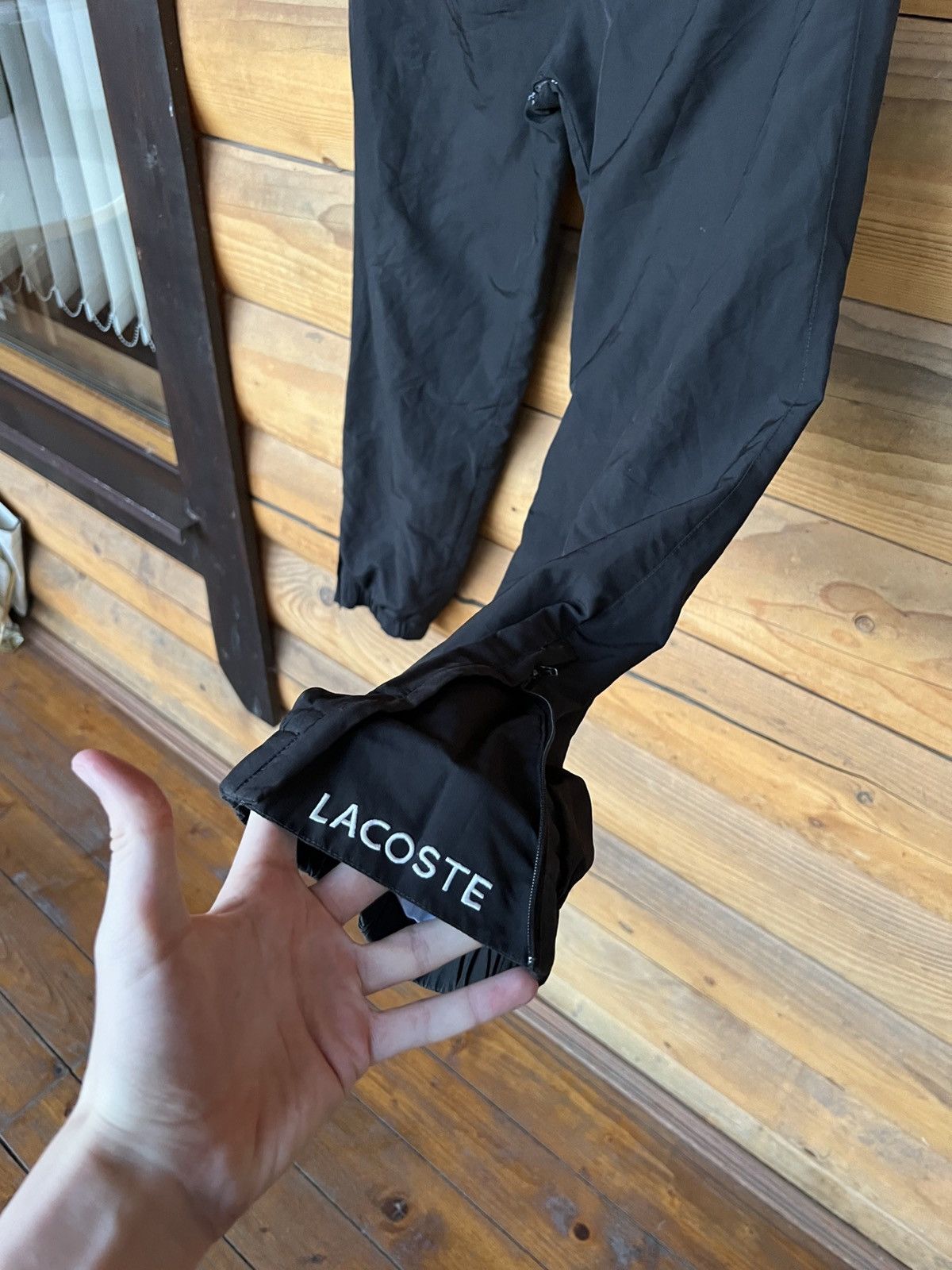 Lacoste VINTAGE LACOSTE NYLON TRACK PANTS CROCODILE LOGO ZIP joggers Size US 33 - 7 Thumbnail