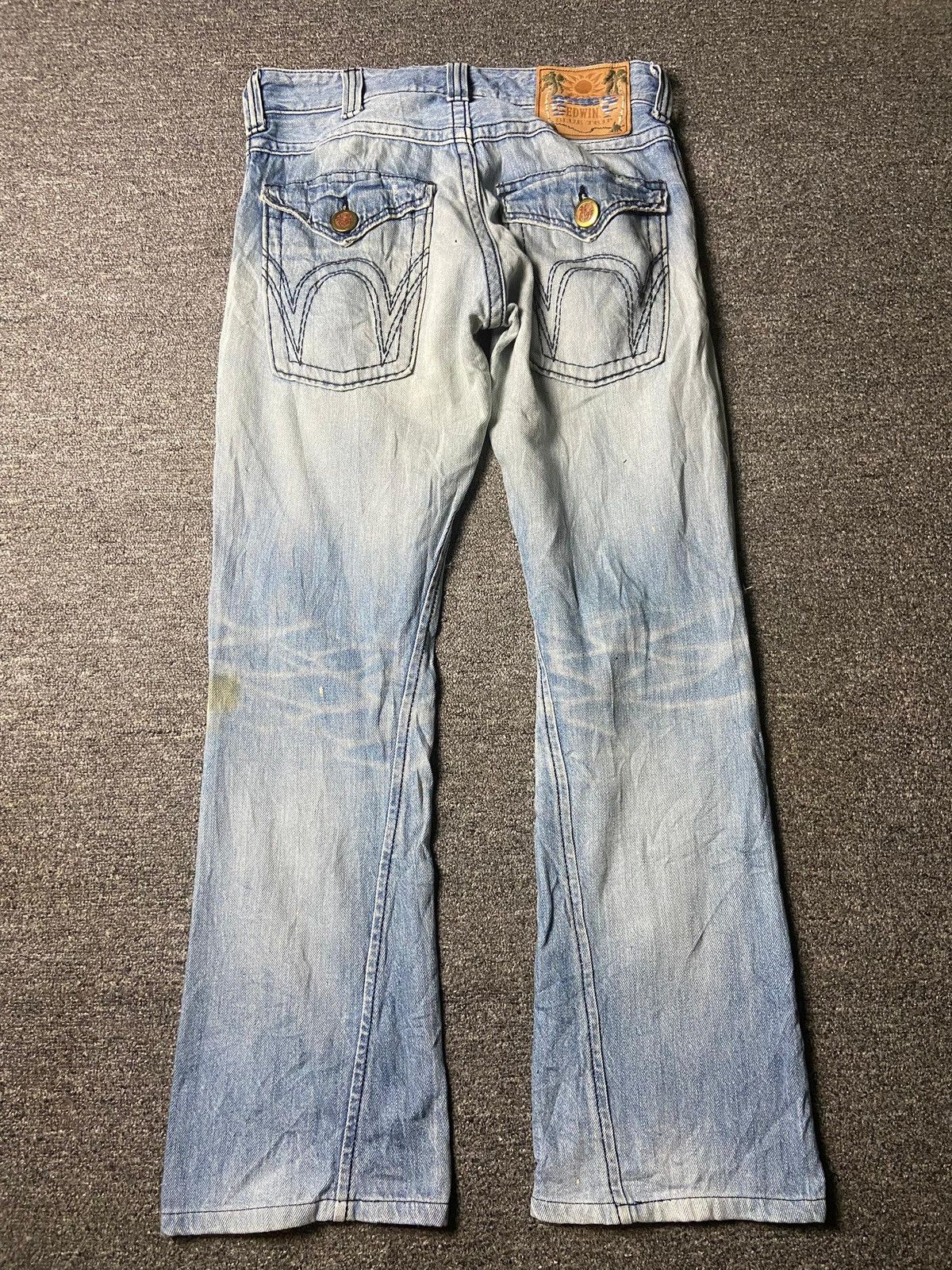 Edwin Edwin Blue Trip Distressed Denim Ripped Jeans (152) Size US 32 / EU 48 - 2 Thumbnail