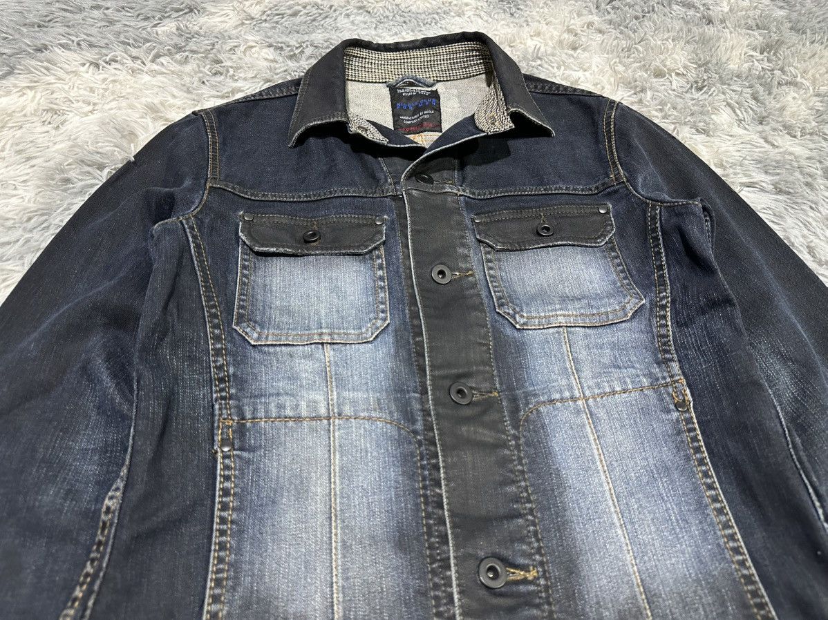 If Six Was Nine 🔥Sick Y2K Nicole Club For Men Waxed Denim Jacket Goth Punk Size US M / EU 48-50 / 2 - 2 Thumbnail