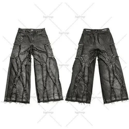 Japanese Brand × Vintage Punk Y2k Streetwear Loose Wash Jeans Size US 33 - 2 Thumbnail