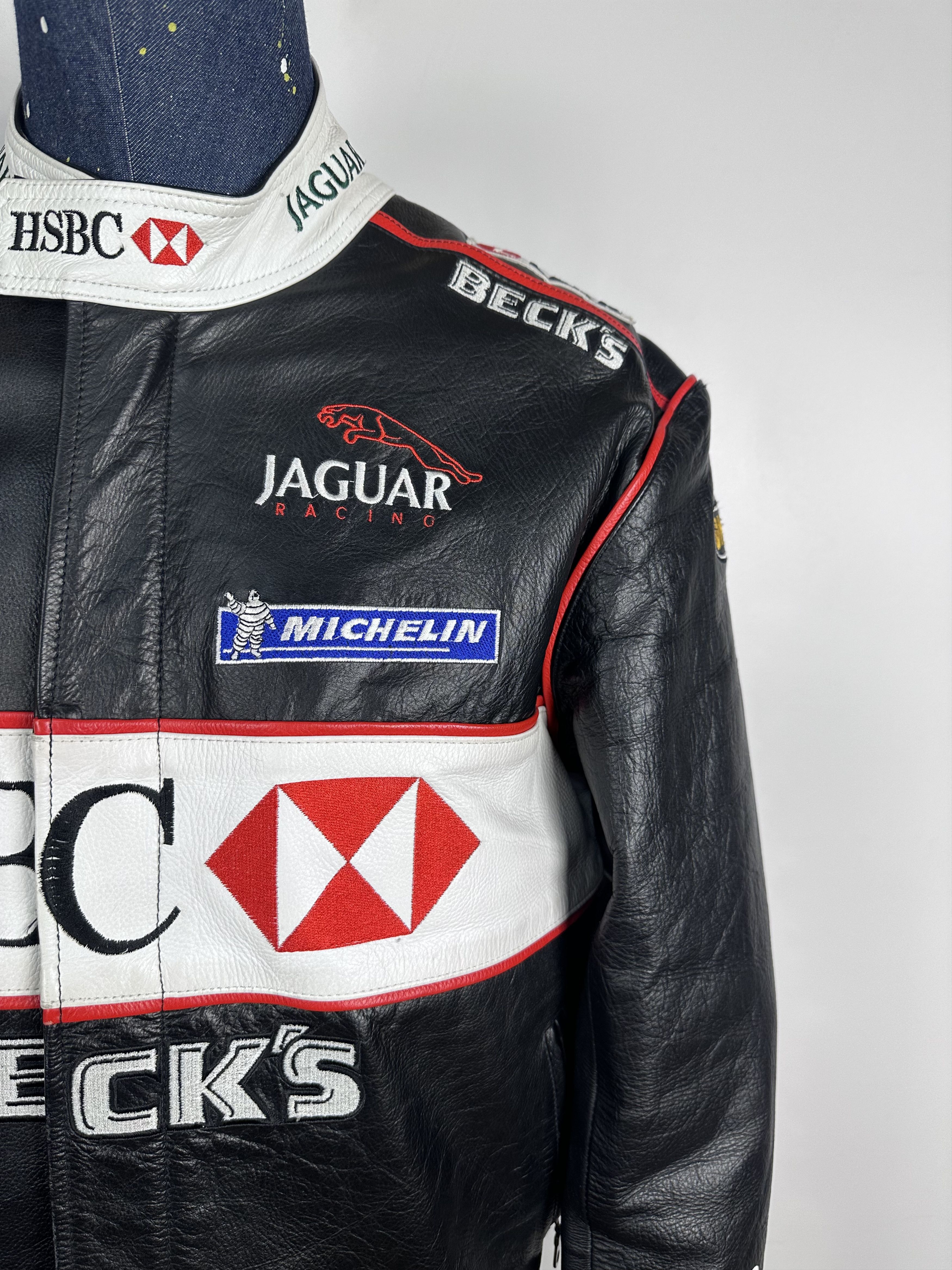 Vintage Vintage Jaguar Racing Leather Jacket HSBC Becks Mens Size L Size US L / EU 52-54 / 3 - 3 Thumbnail