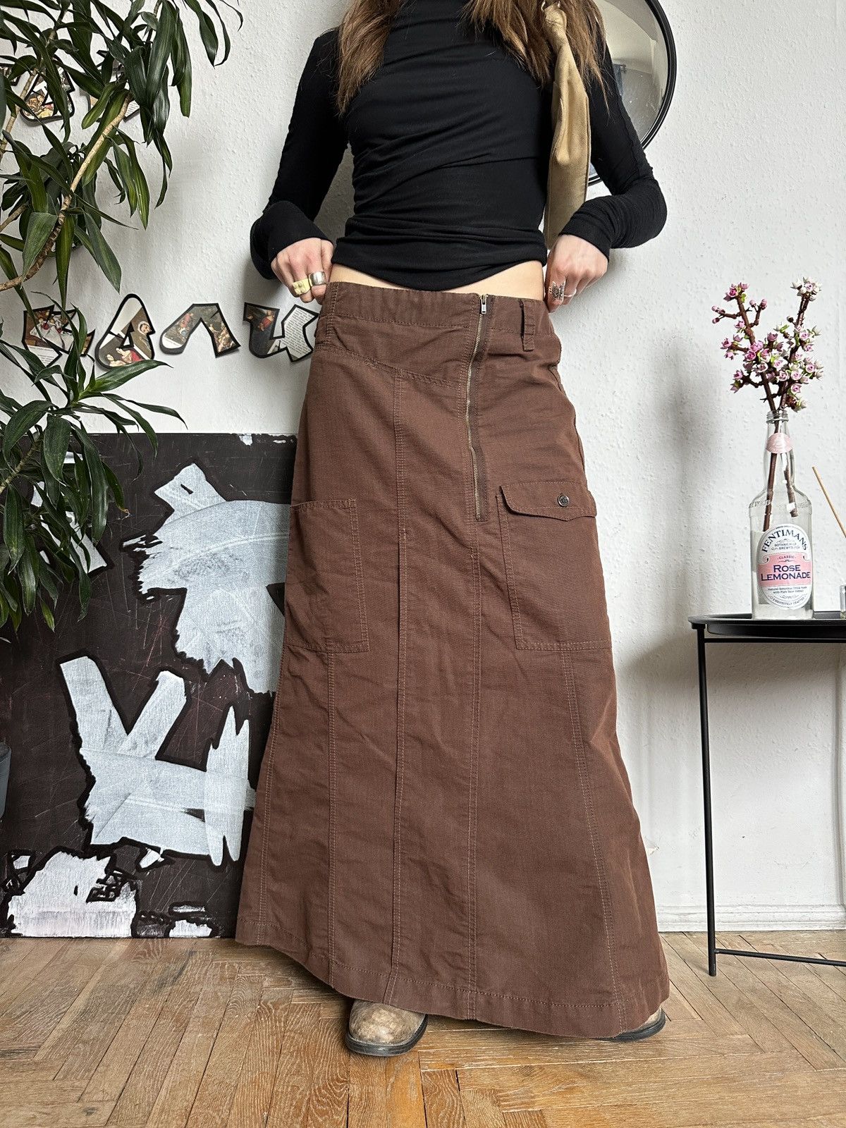 Japanese Brand × Seditionaries × Vintage Vintage Sandwich Asymmetrical Pocket Maxi Skirt 00s Size 26" / US 2 / IT 38 - 4 Thumbnail