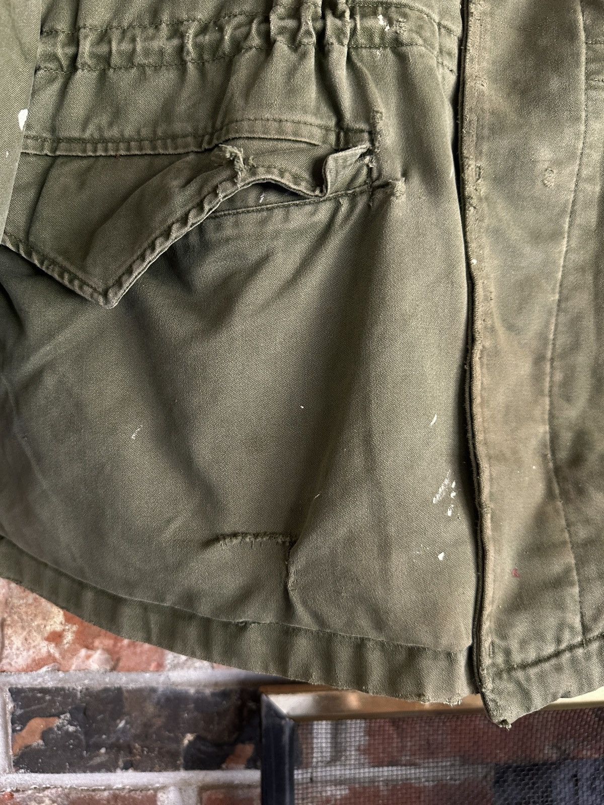 Vintage M-43 US Army Field Jacket Taxi Driver USMC ww2 trashed Size US L / EU 52-54 / 3 - 8 Thumbnail