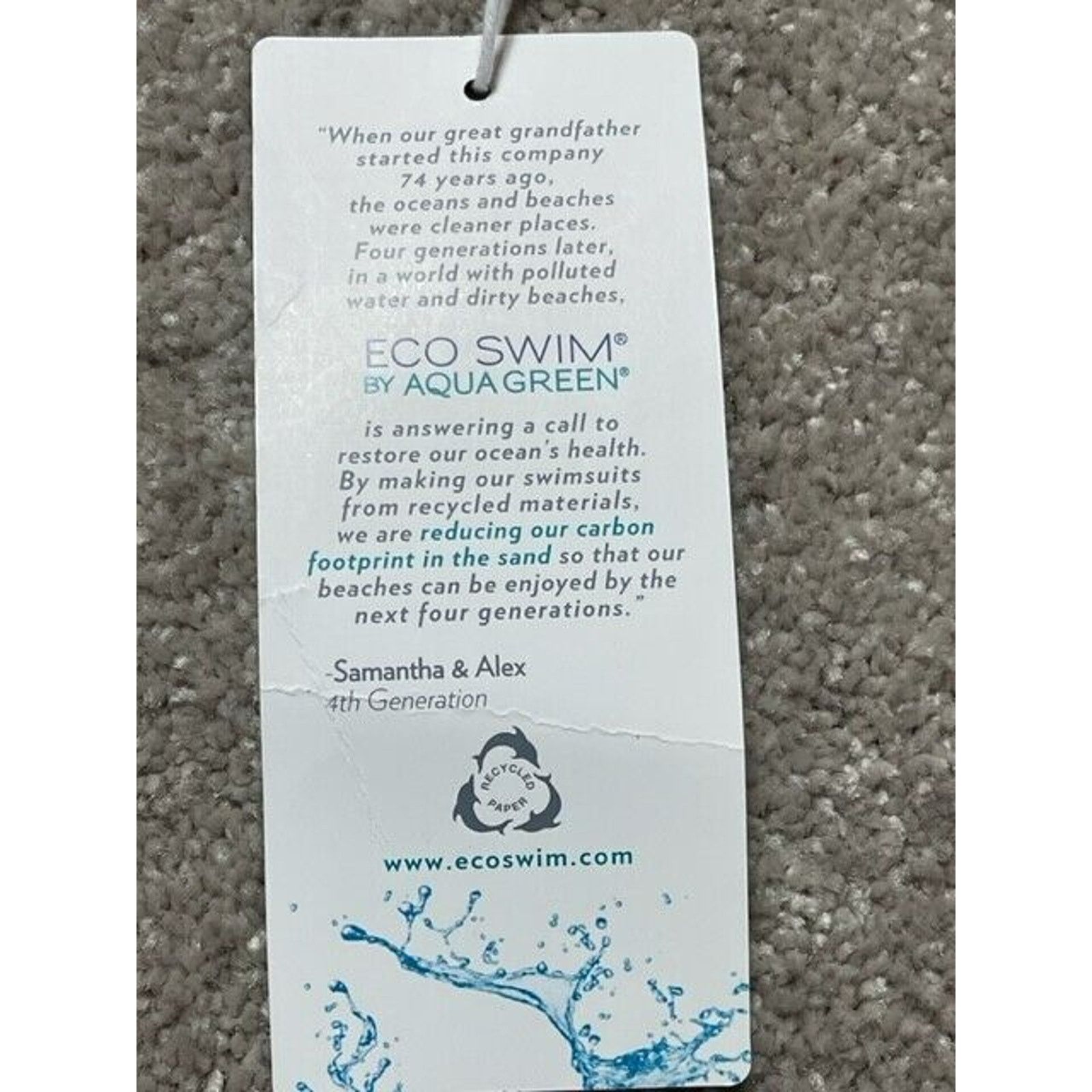 Other Eco Swim by Aqua Green Bikini Swim Bottom Womens 12 Zig Zag Size XL / US 12-14 / IT 48-50 - 11 Thumbnail