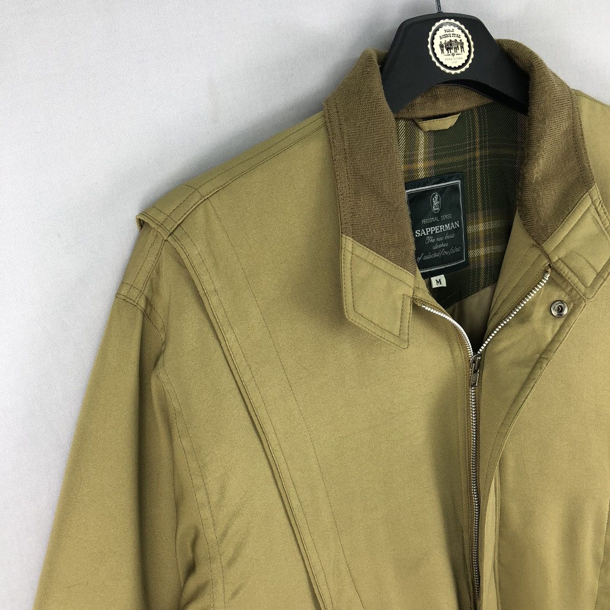 Japanese Brand Vintage 90's Casual Work Zipper Jacket Caramel by Sapperman Size US M / EU 48-50 / 2 - 2 Thumbnail