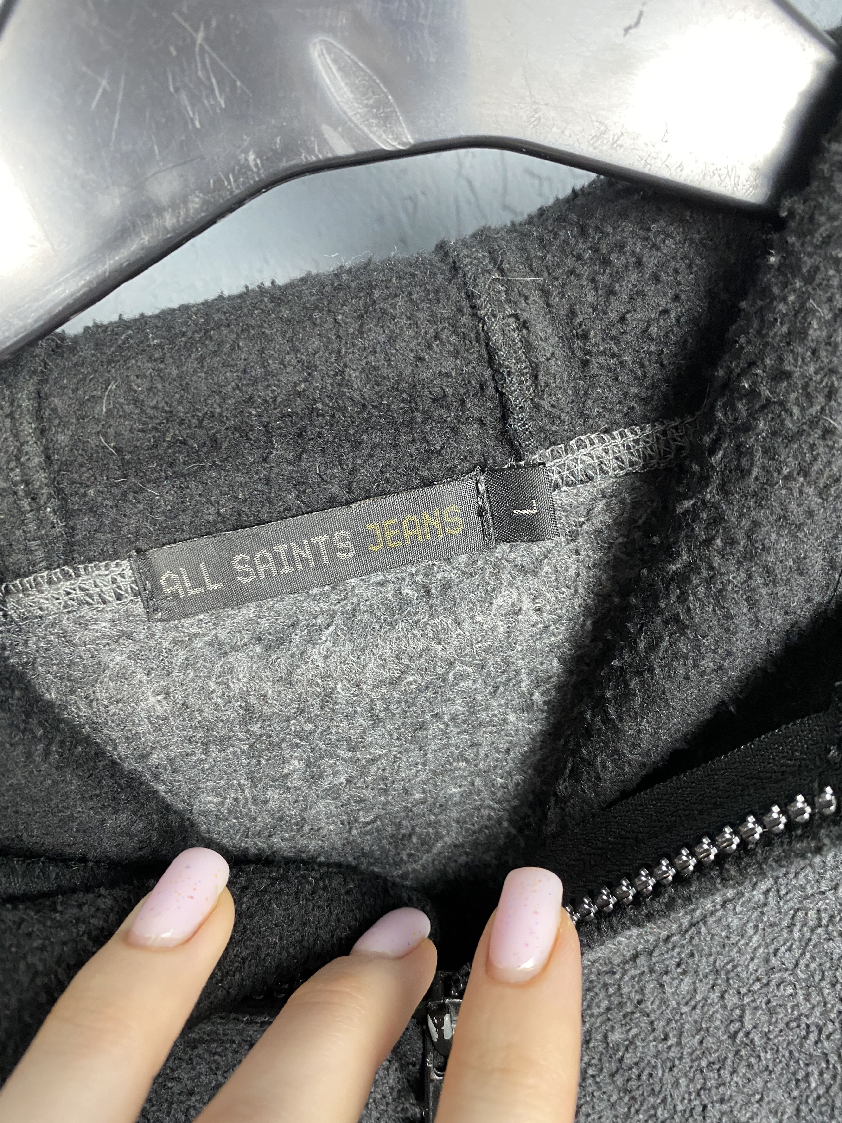 Allsaints Allsaints Jeans Vintage Fleece Zip Hoodie Y2K Size US L / EU 52-54 / 3 - 4 Thumbnail