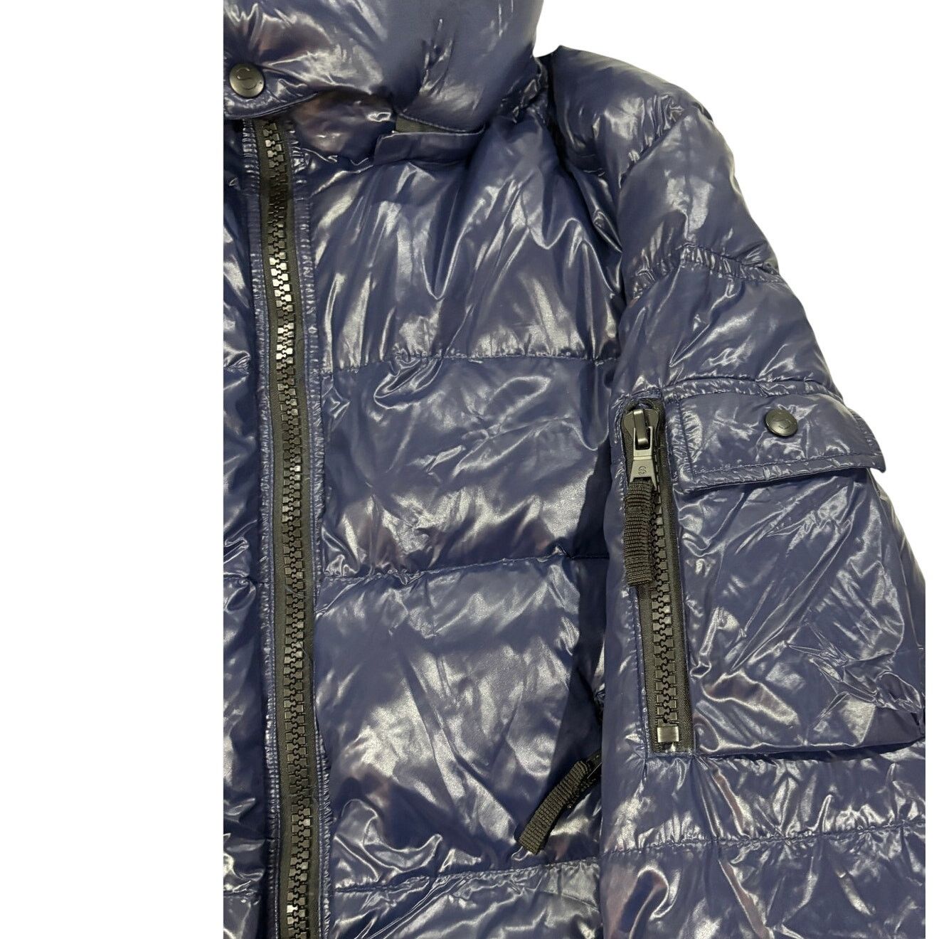 Other *R39 S13 Men's Faux Fur Lined Hoodie Puffer Jacket Navy XL Size US XL / EU 56 / 4 - 10 Thumbnail