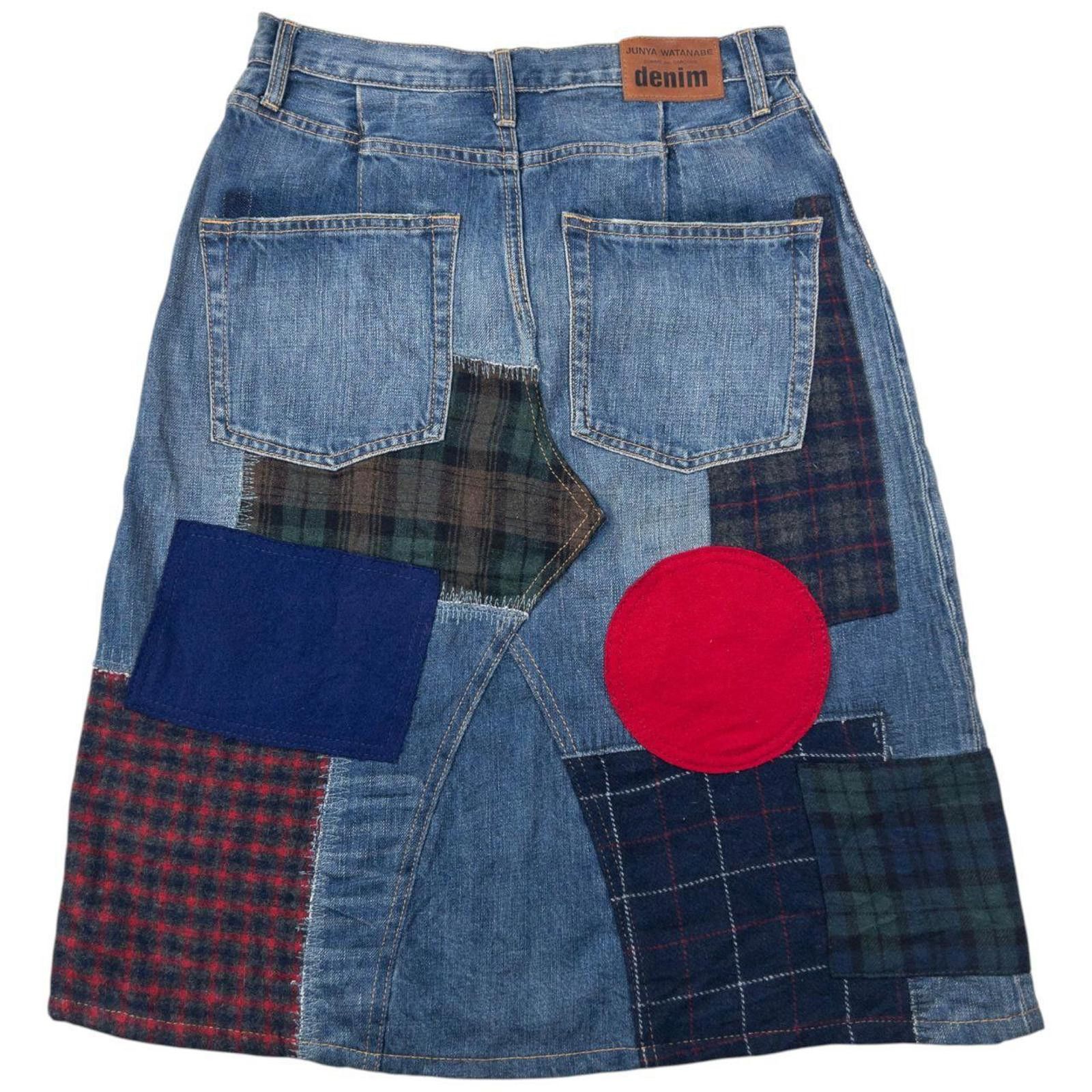 Comme des Garcons 2015 Junya Watanabe X Comme Des Garçons Denim Skirt W28 Size 28" / US 6 / IT 42 - 2 Thumbnail