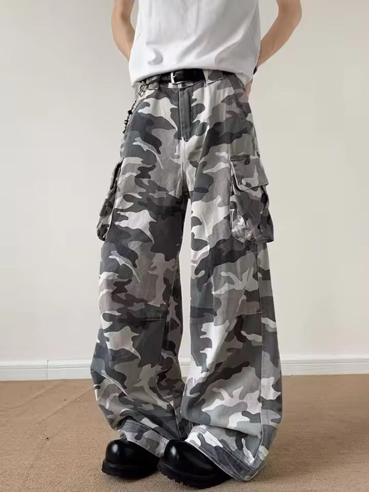 Japanese Brand Y2K Streetwear Camouflage Baggy Cargo Pant Size US 31 - 7 Thumbnail