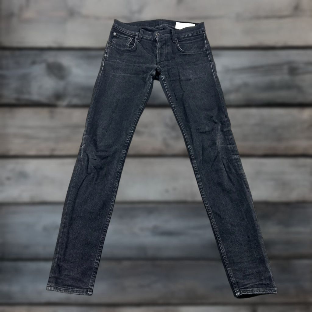 Rag & Bone Rag & Bone Jeans Slim Denim Black 30x34 Mens Regular Inseam 34 Ankle Slim Fit Dark Wash Cotton Blend Stretch Size US 30 / EU 46 - 1 Thumbnail