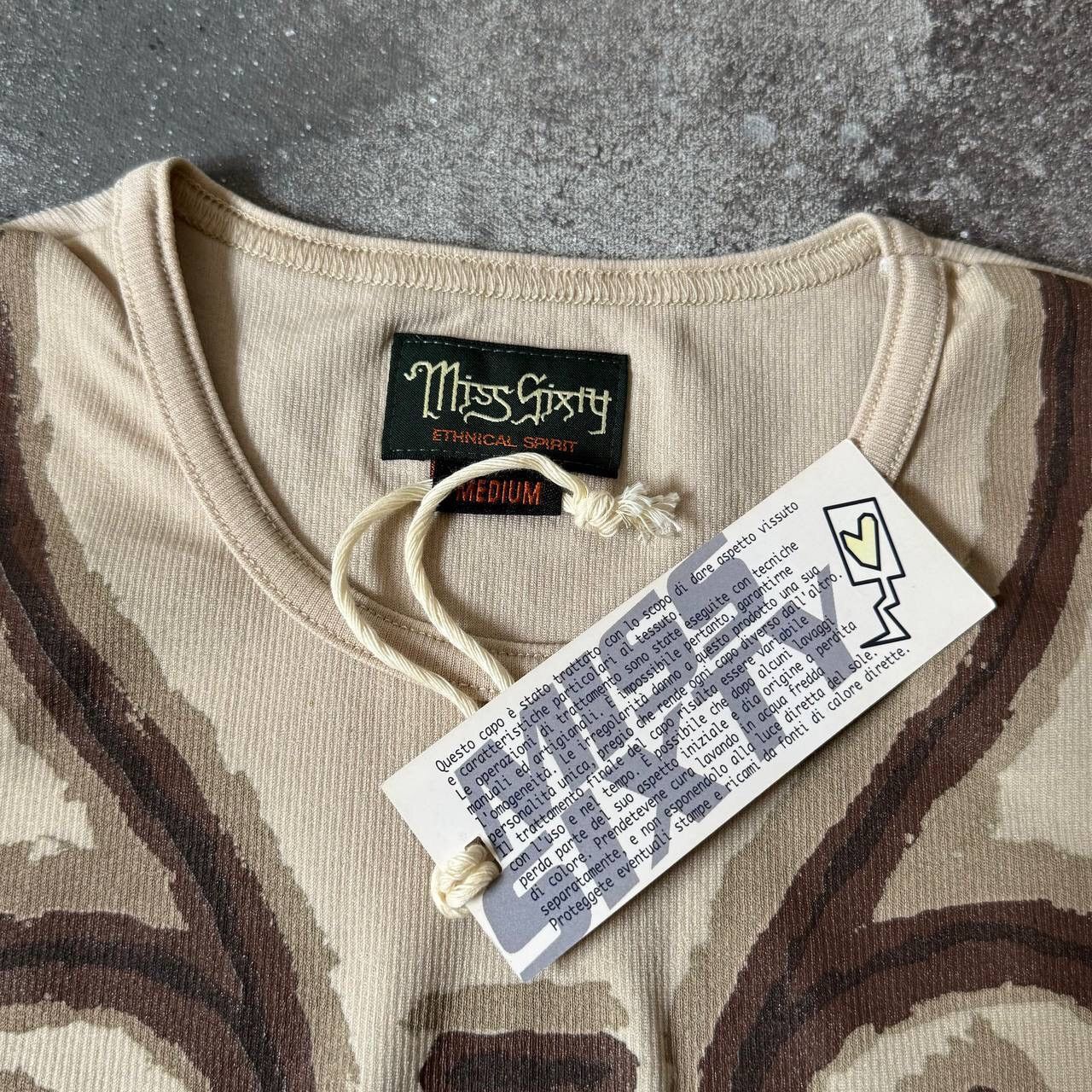 Miss Sixty Miss Sixty Vintage Archive Tribal Ribbed T-Shirt Size M / US 6-8 / IT 42-44 - 3 Thumbnail