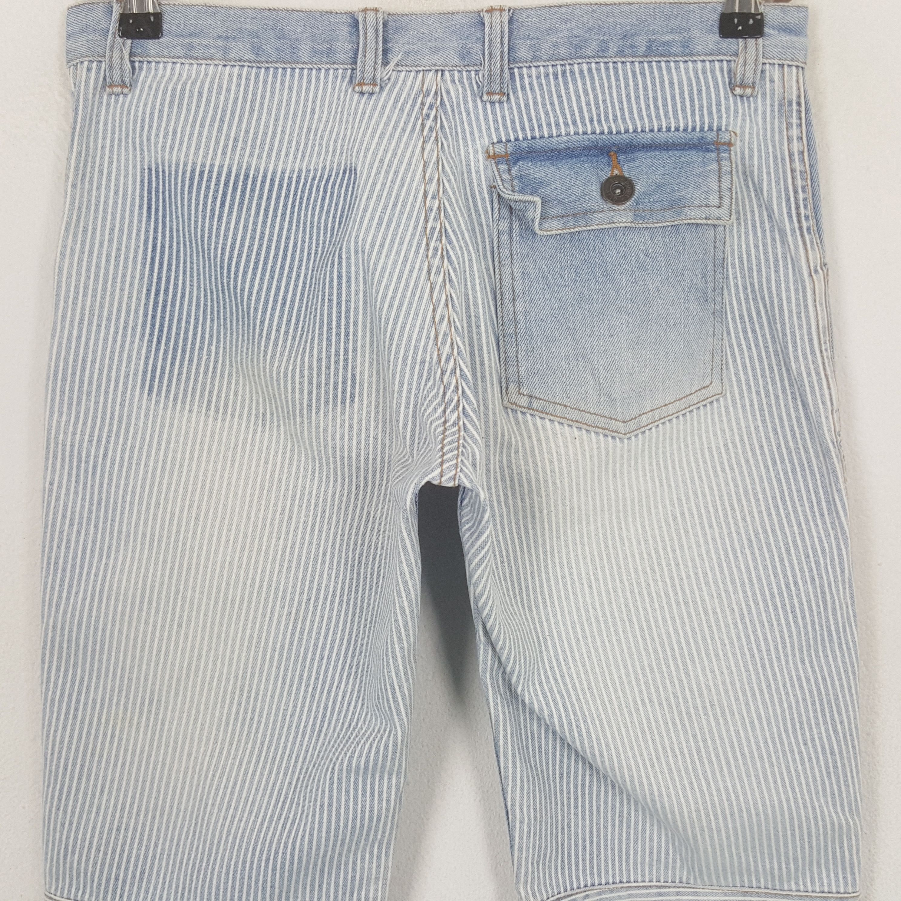 Japanese Brand Vintage Point Striped Style Denim Jeans Size US 29 - 5 Thumbnail
