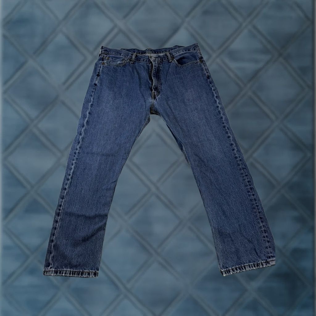 Levi's Levi's 505 Jeans Men 40x30 Regular Fit Straight Denim Blue 5-Pocket Zip Button Jeans Size US 40 / EU 56 - 1 Thumbnail