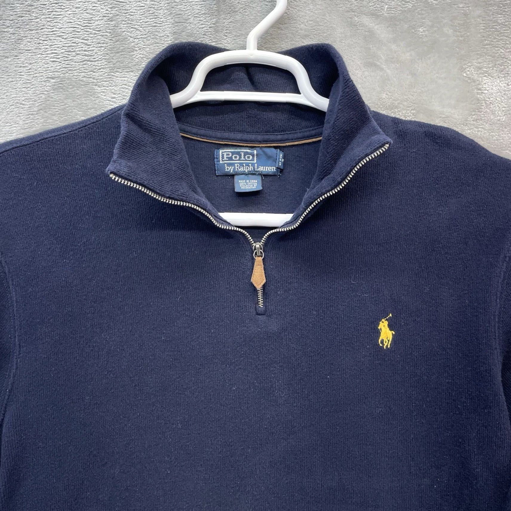 Polo Ralph Lauren Polo Ralph Lauren Sweater Men L Blue Cotton 1/4 Zip Preppy Casual Tik Tok Mens Size US L / EU 52-54 / 3 - 2 Thumbnail