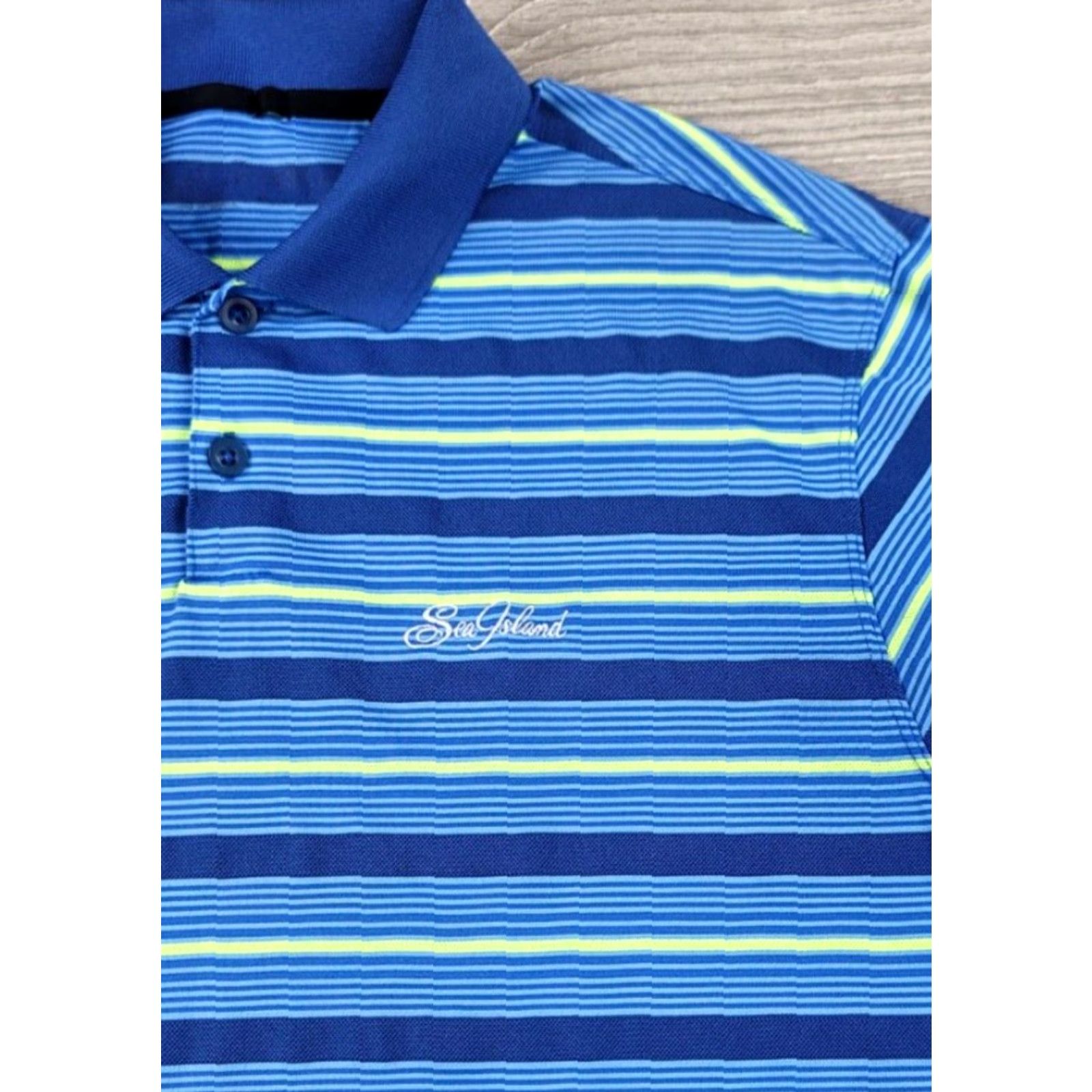 Nike Nike Polo Shirt Men M Blue Green Stripe Sea Island Golf Performance Short Sleeve Size US M / EU 48-50 / 2 - 3 Thumbnail