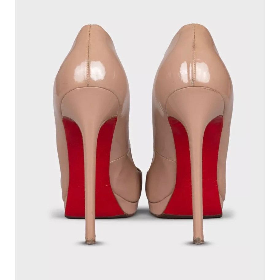 Christian Louboutin Christian Louboutin Beige Leather Pointed Toe Heels Sz.39.5 Size US 8.5 / IT 38.5 - 4 Thumbnail