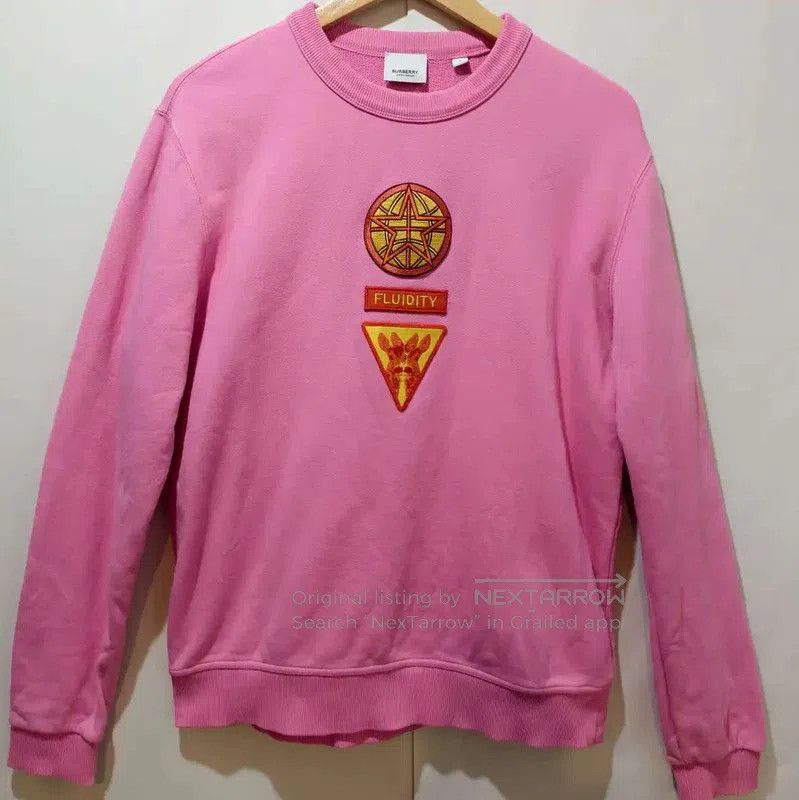 Burberry Burberry Pink Embroidered Long Sleeve Sweatshirt. Size S / US 4 / IT 40 - 1 Thumbnail