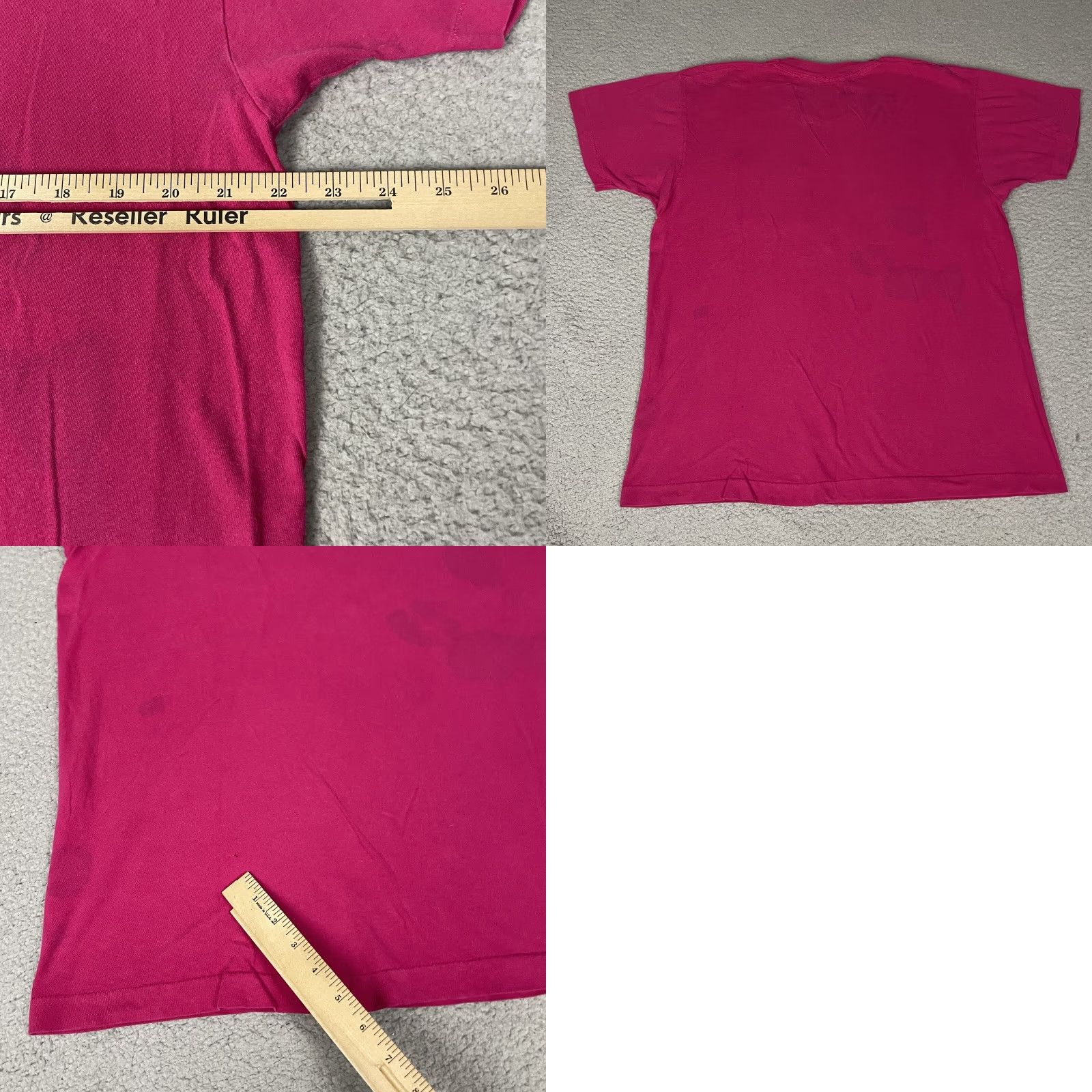 Fruit Of The Loom VINTAGE Fruit Of The Loom Tshirt Adult XL Pink Blank Single Stitch Pocket 80s USA Shirt Mens T-Shirt Size US XL / EU 56 / 4 - 8 Thumbnail
