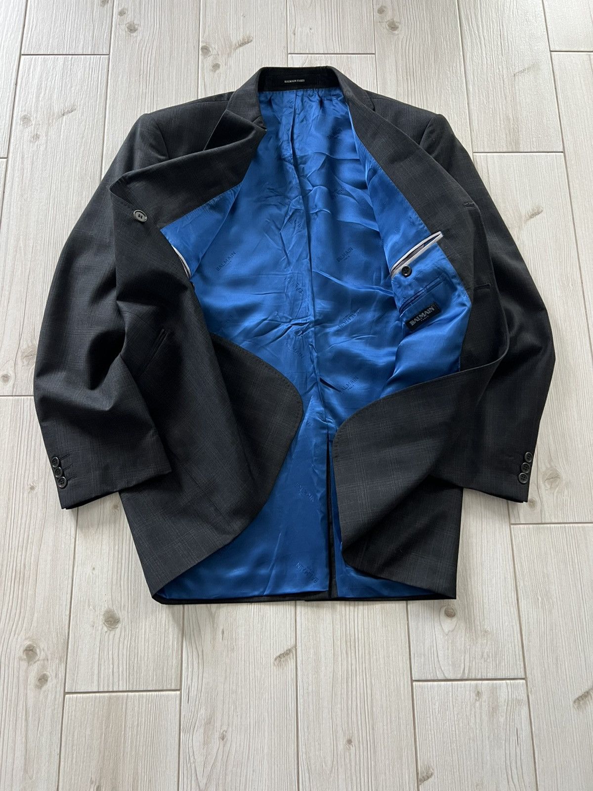 Balmain Vintage Balmain Wool Blazer Jacket Large Mens Laxury Size 52R - 4 Thumbnail
