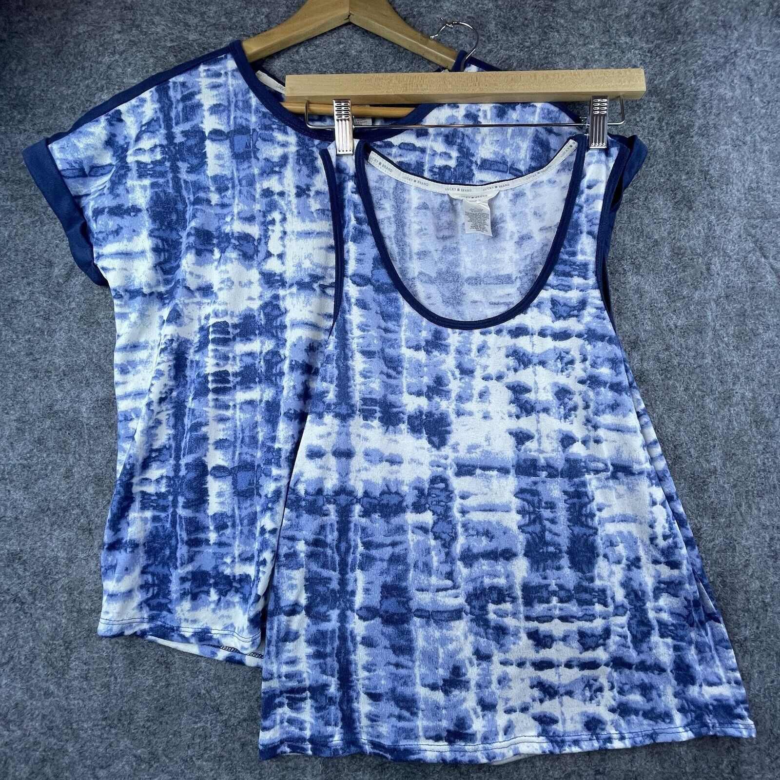 Lucky Brand Lucky Brand Knit Set Womens L Shirt Tank Soft Cozy Pajamas Size L / US 10 / IT 46 - 1 Thumbnail
