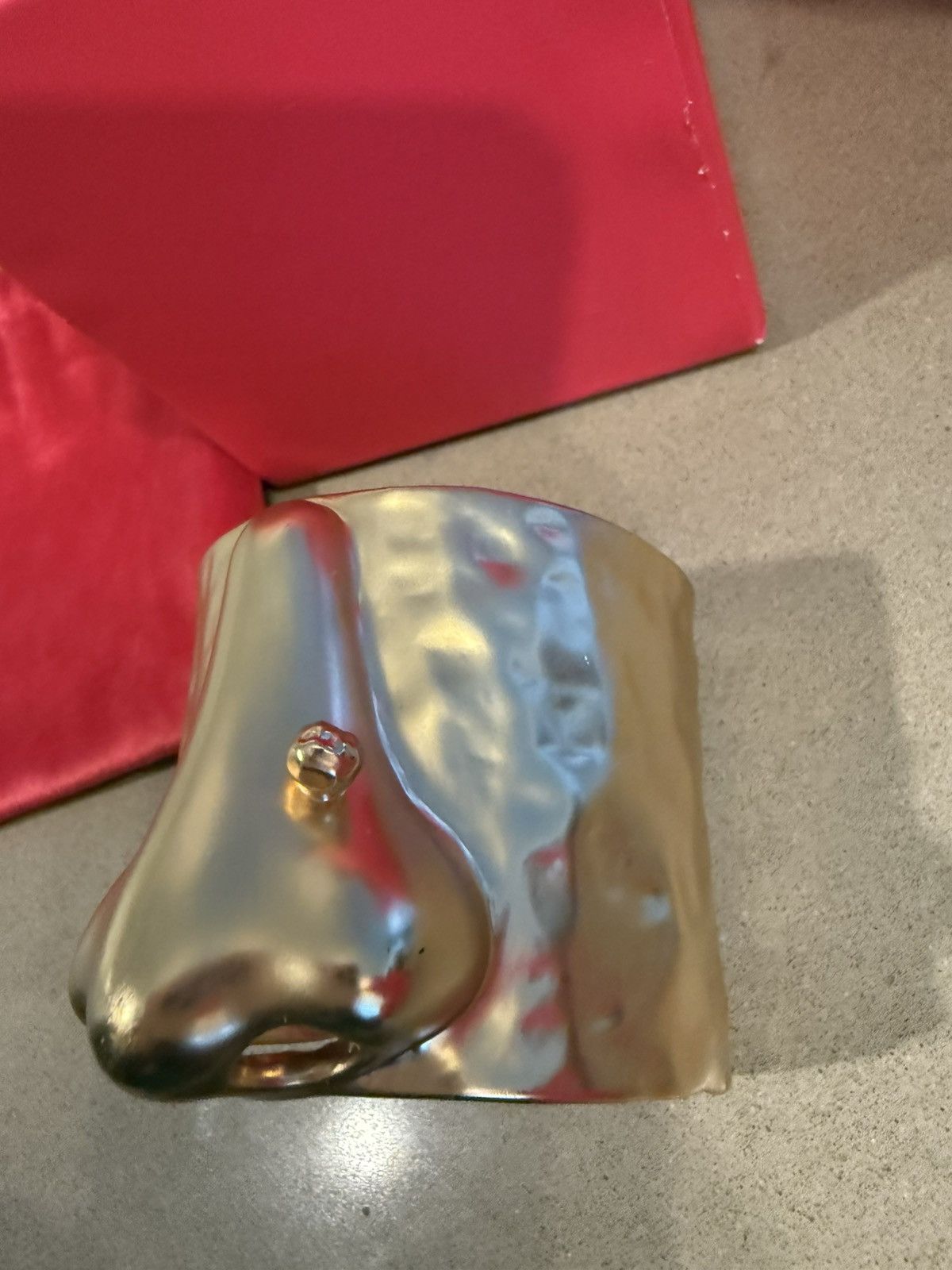 Schiaparelli Schiaparelli Gold Nose Cuff Bracelet Sculptural Statement Size ONE SIZE - 5 Thumbnail