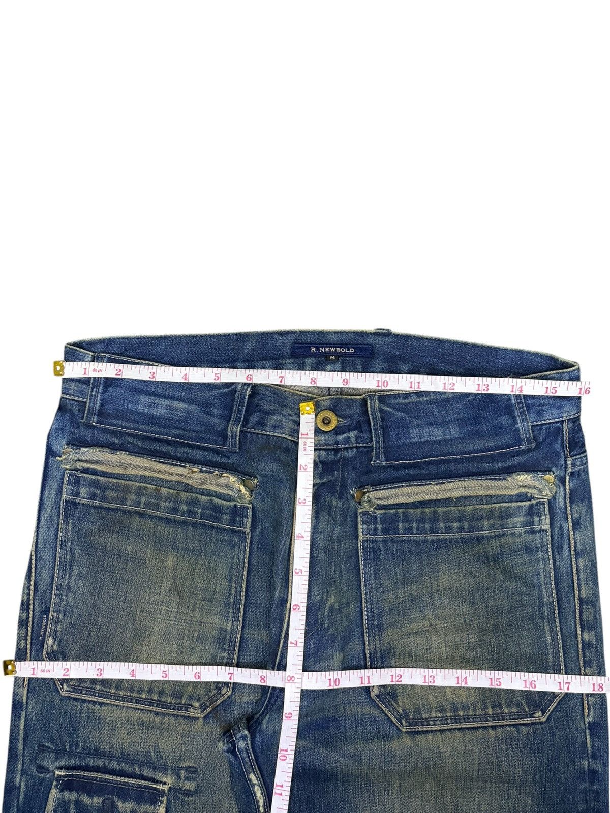 R.Newbold Vintage R Newbold Mud Wash Tactical Style Distress Jeans Size US 31 - 9 Thumbnail