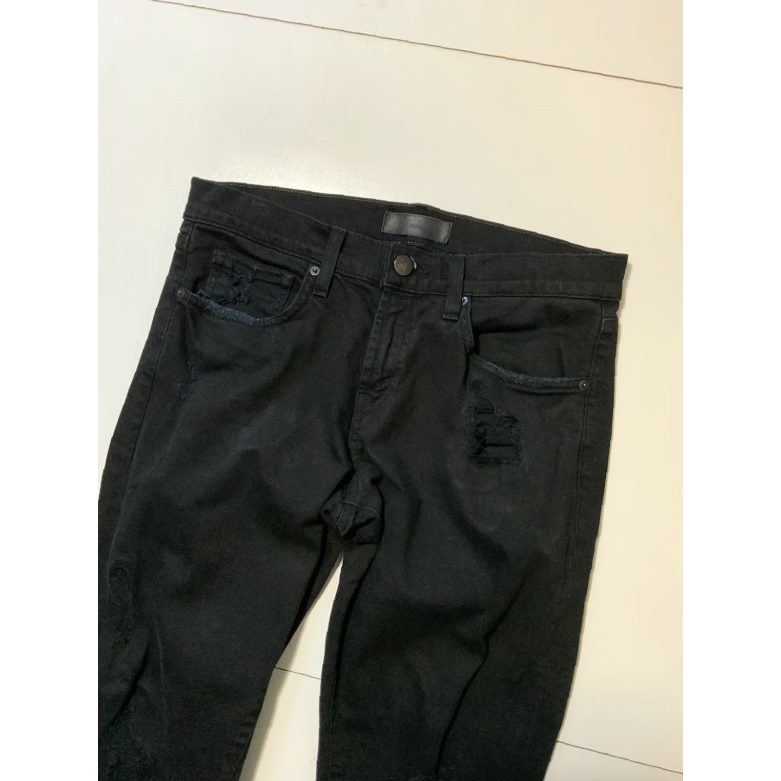 J Brand J Brand Tyler Black Solace Distressed Slim Fit Mens Denim Jeans Sz. 30 Size US 30 / EU 46 - 7 Thumbnail