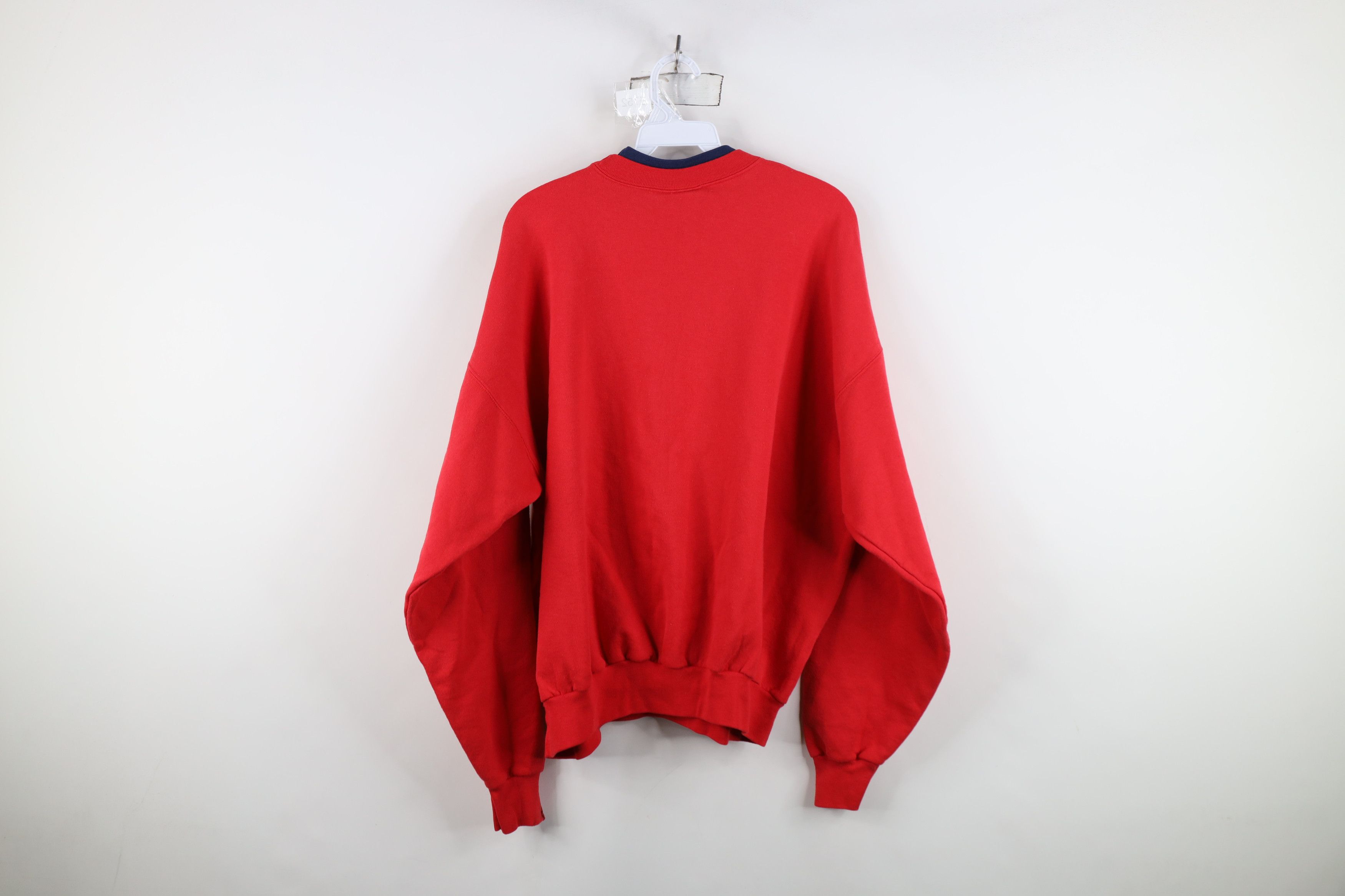 Vintage Vintage 90s Must Love Cats Cat Lady Layered Sweatshirt Red Size XL / US 12-14 / IT 48-50 - 12 Thumbnail