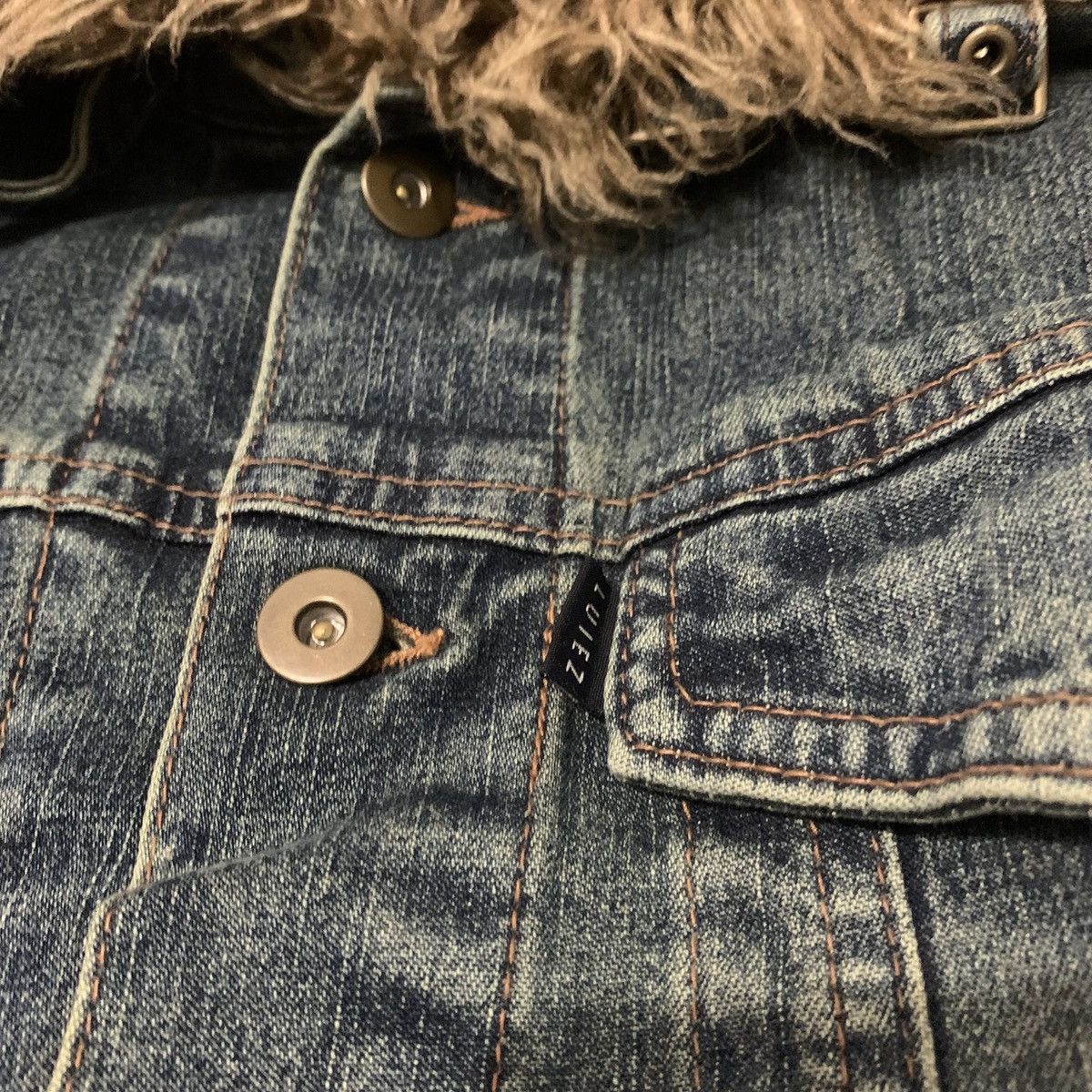 If Six Was Nine Vkei Luiez faux fur denim jacket ifsixwasnine Lgb kmrii Size US M / EU 48-50 / 2 - 7 Thumbnail