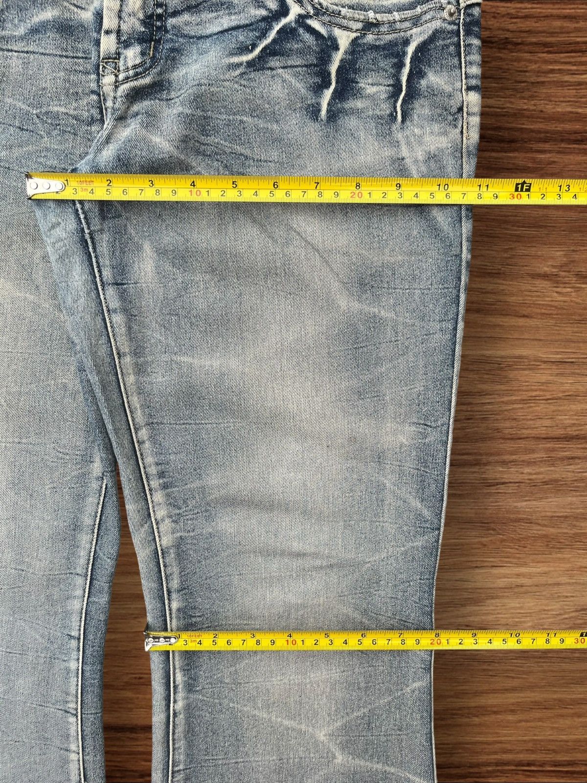 Japanese Brand × Le Grande Bleu (L.G.B.) Vintage Japanese Brand Stone Washed Grunge Style Flare Jeans Size 29" - 13 Thumbnail