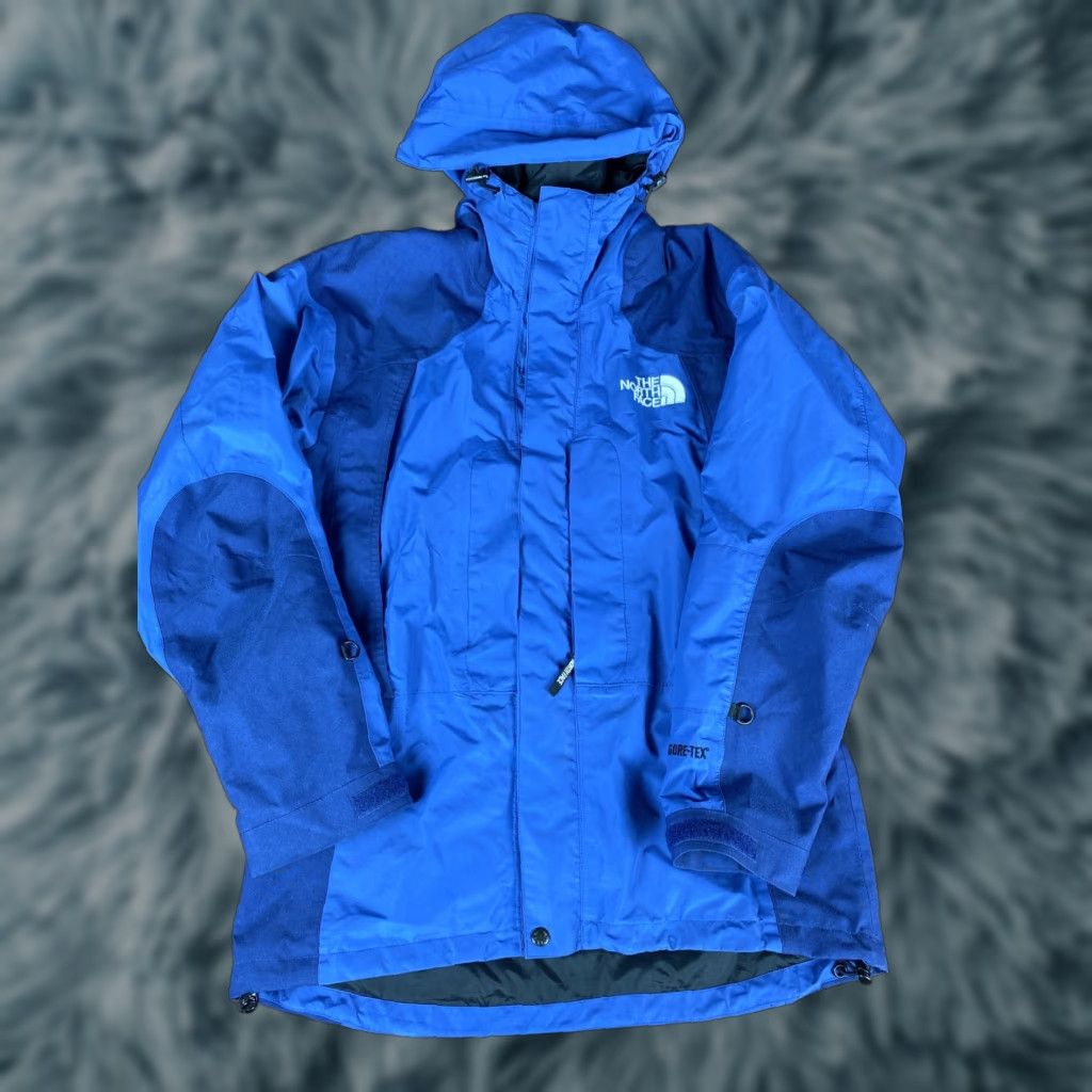 The North Face VINTAGE The North Face Gore Tex Parka Hoodie Jacket Parka Men M Blue 90s Water Resistant Size US M / EU 48-50 / 2 - 1 Thumbnail