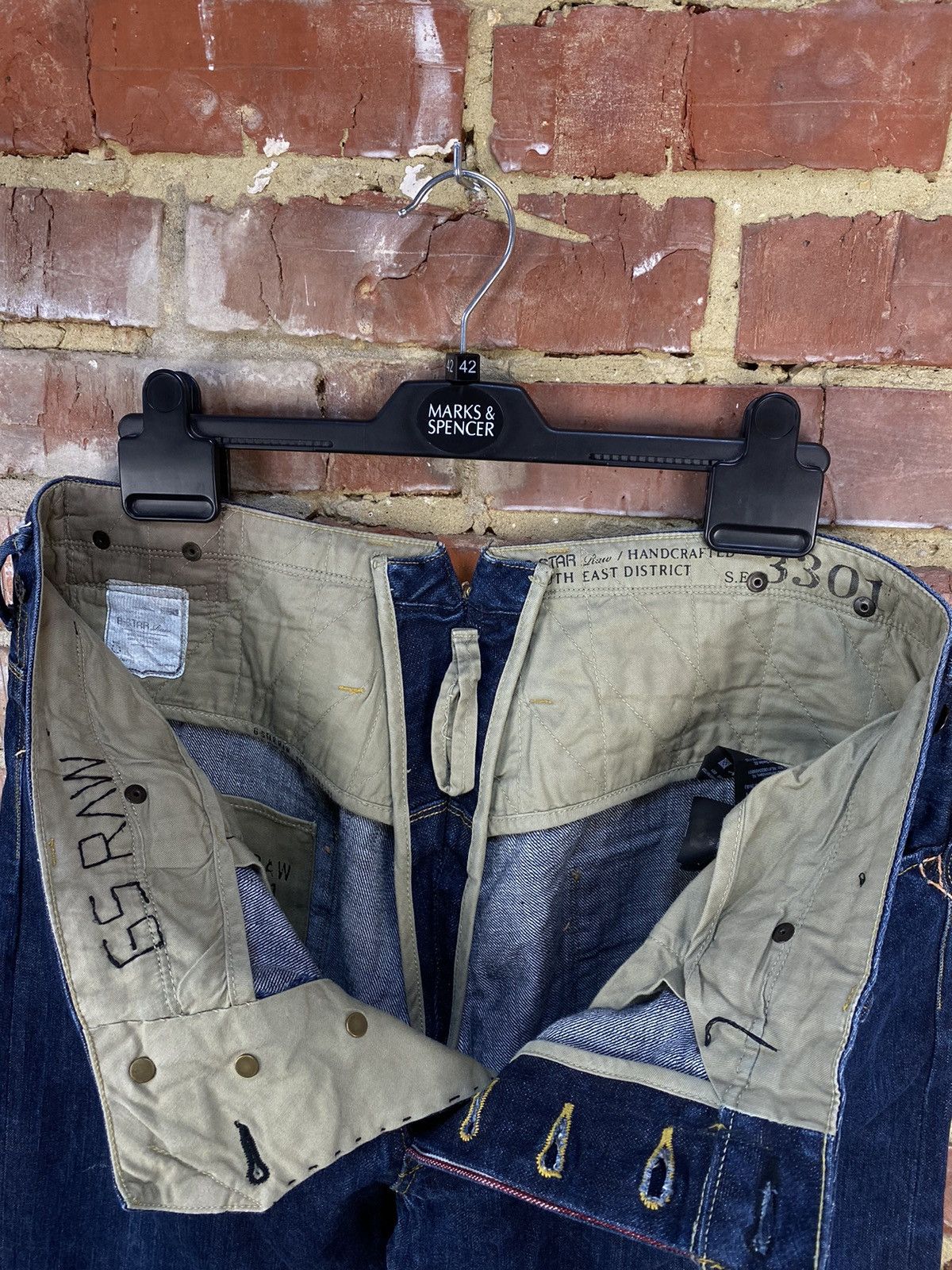 G-Star G-Star Raw Lumber Original Handcrafted Selvedge Denim Jeans Size US 36 / EU 52 - 13 Thumbnail