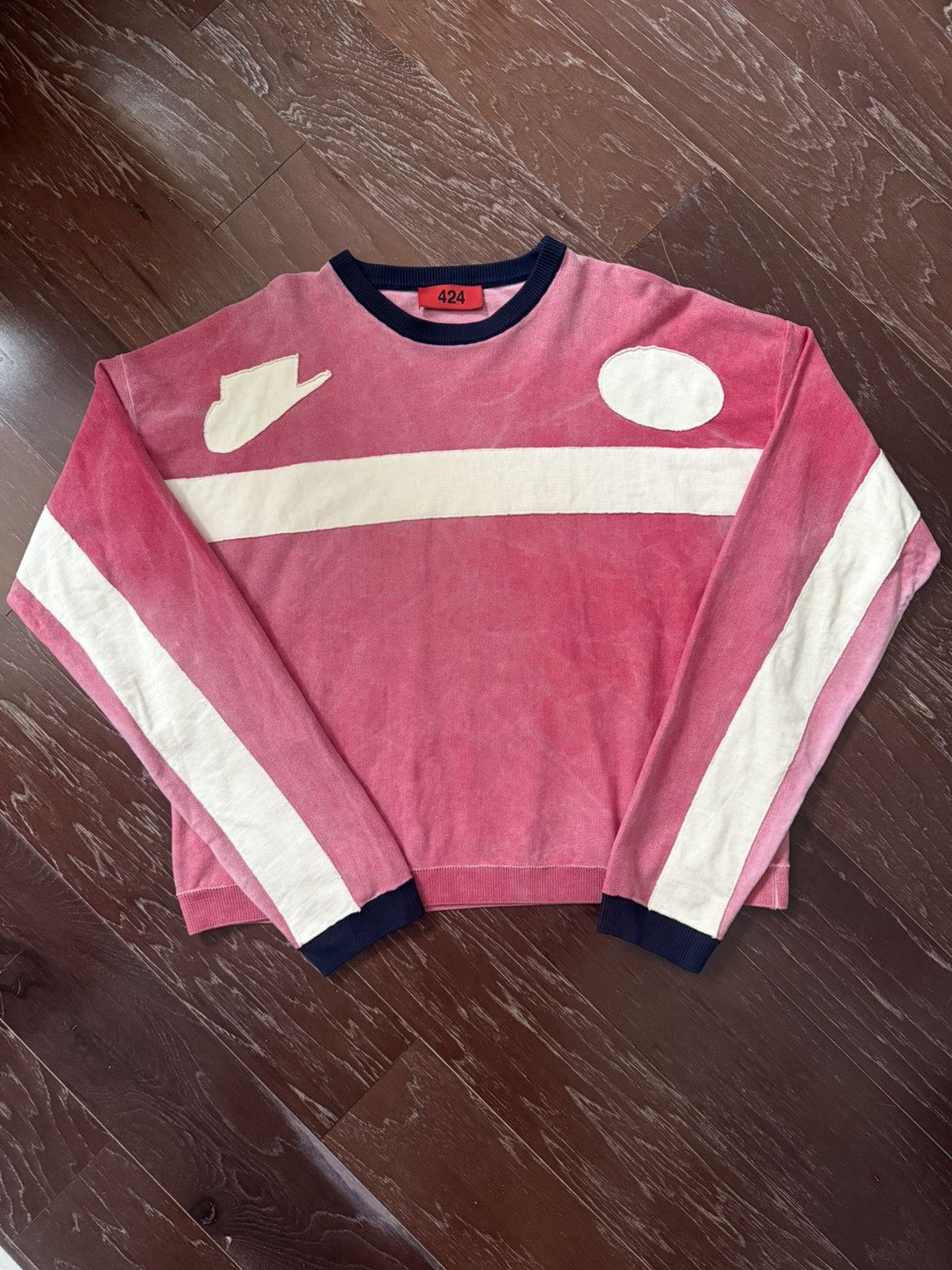 424 424 Soccer Knit Red Vintage Dying Size US L / EU 52-54 / 3 - 1 Thumbnail