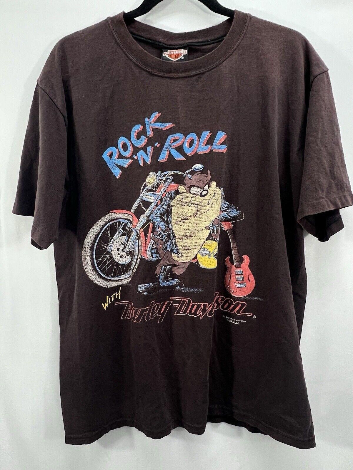 Harley Davidson 90s Harley Davidson Taz Looney Tunes T Shirt Large, #TG Size US L / EU 52-54 / 3 - 1 Thumbnail