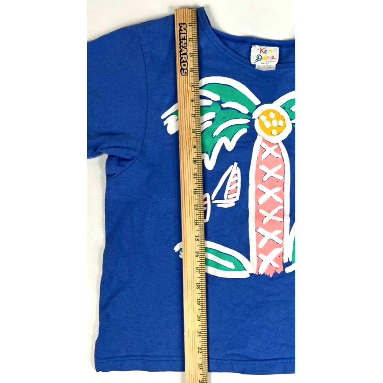 4SDESIGNS VINTAGE Ken Done for B.J. Designs T-Shirt Women’s 80s Short Sleeve Size M Blue 100% Cotton United States Mens Womens Girls Boys Size M / US 6-8 / IT 42-44 - 6 Thumbnail